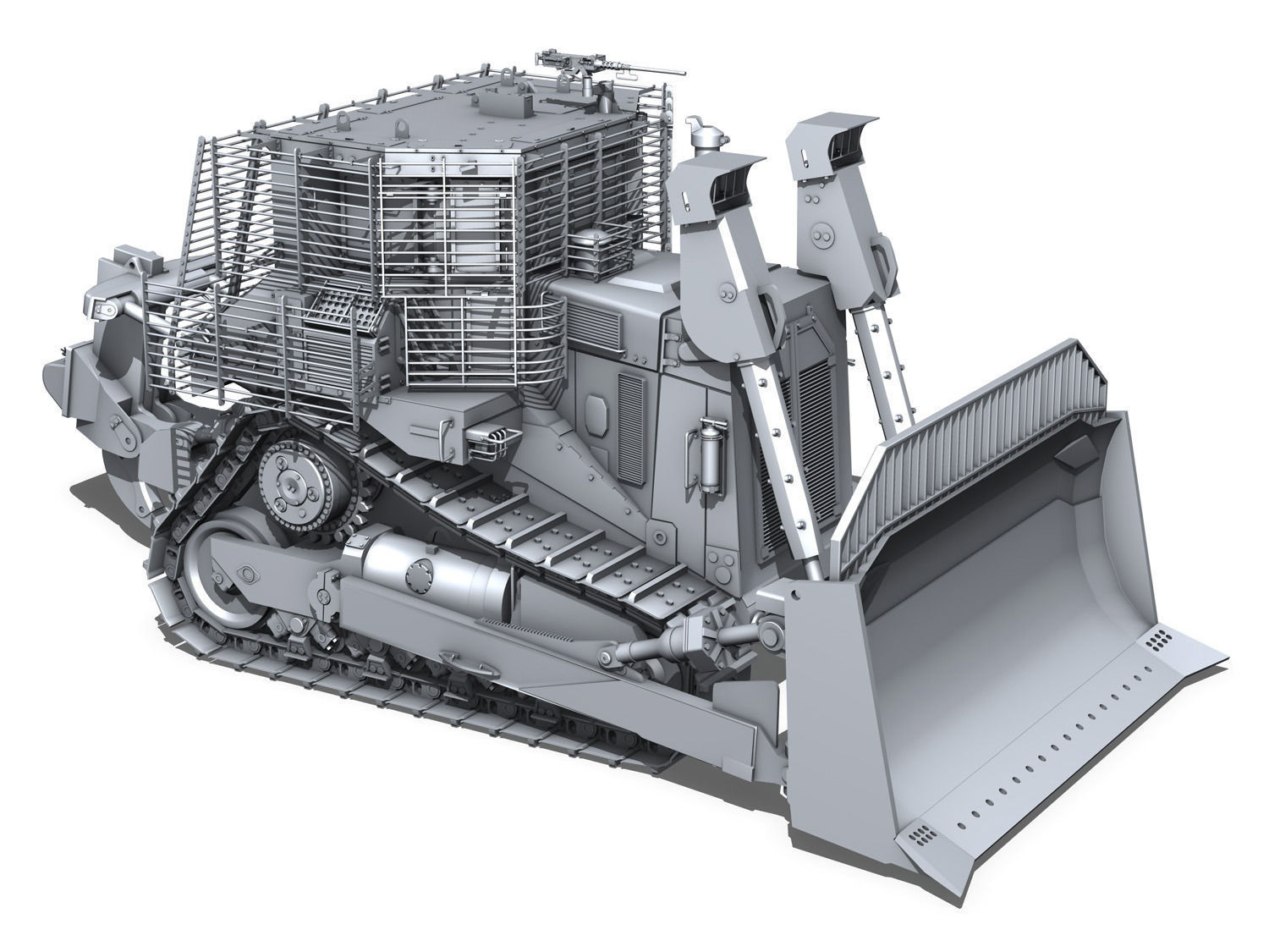 Armored D9R Bulldozer 3D model_1