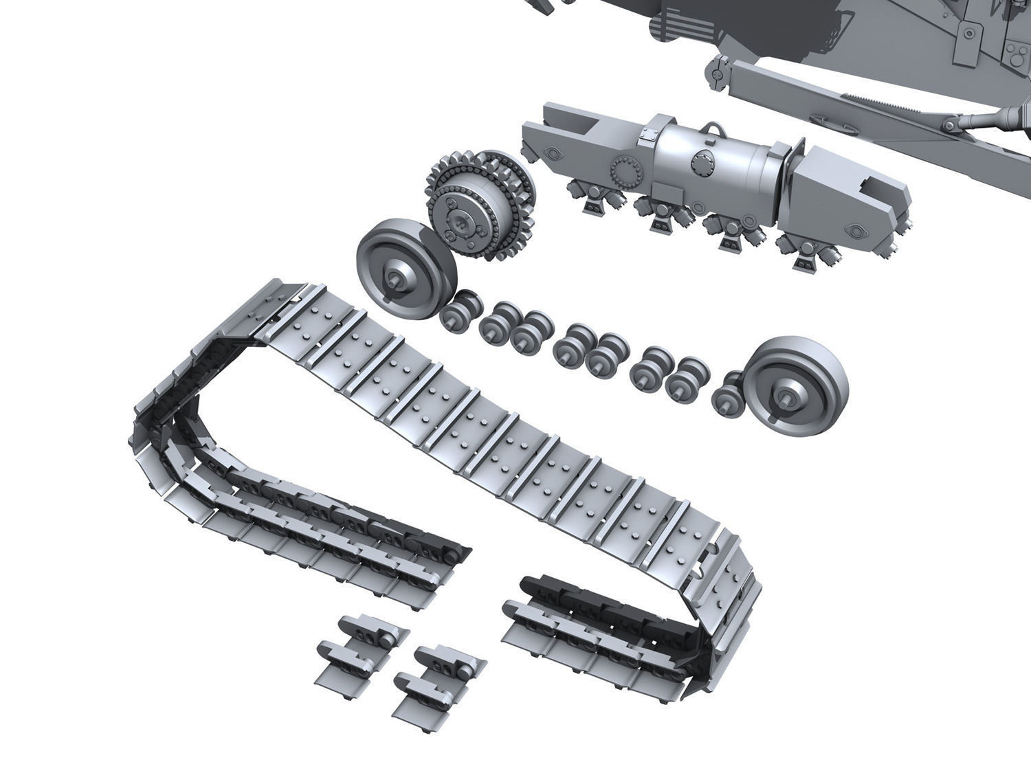 Armored D9R Bulldozer 3D model_11