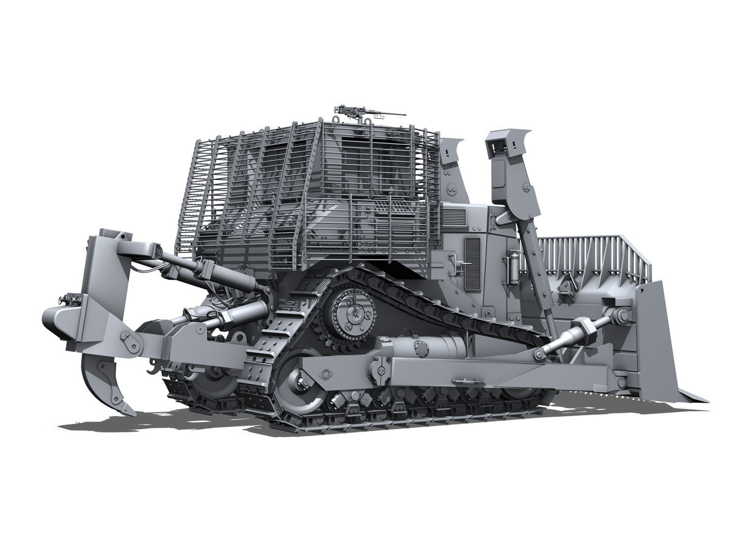 Armored D9R Bulldozer 3D model_7