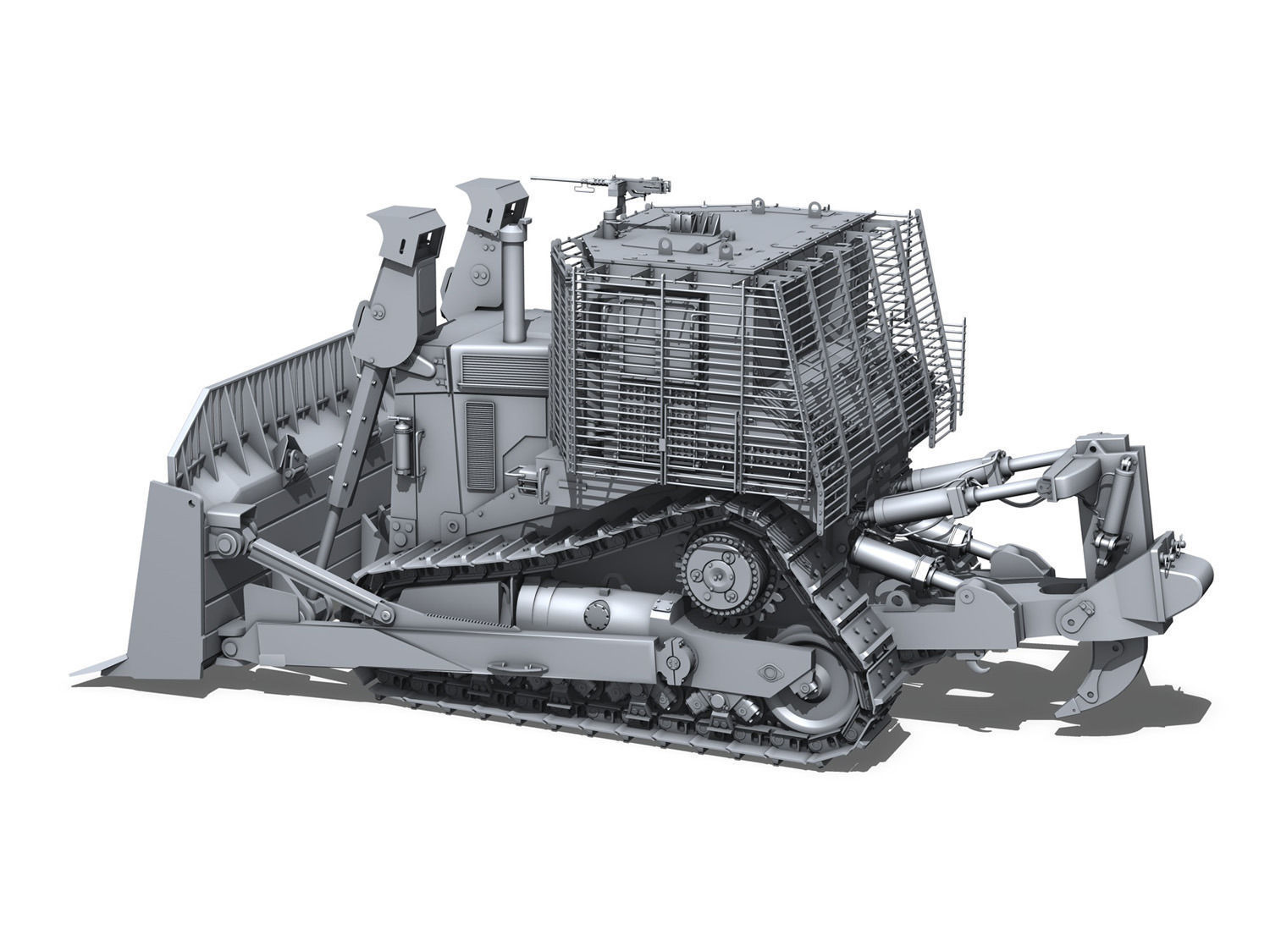 Armored D9R Bulldozer 3D model_2