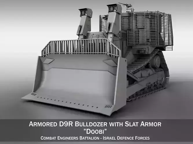 Armored D9R Bulldozer 3D model