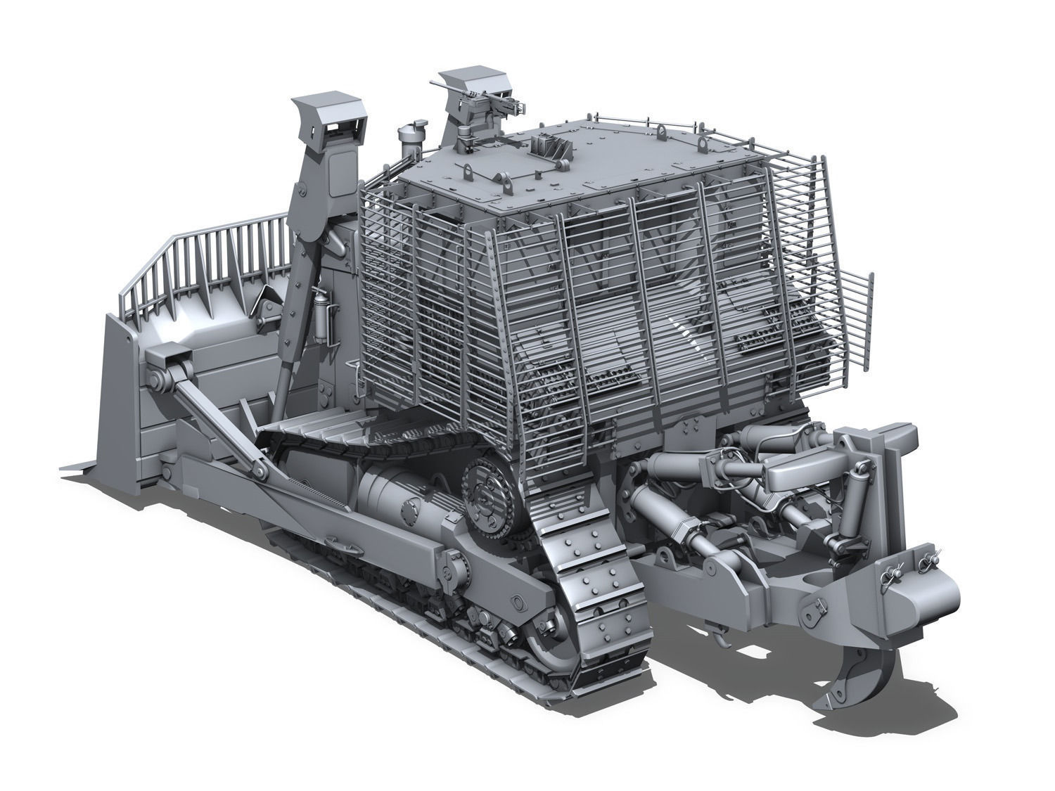 Armored D9R Bulldozer 3D model_3