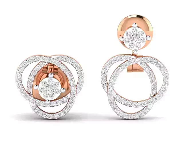 Women Earrings 3dm stl render detail  3D print model