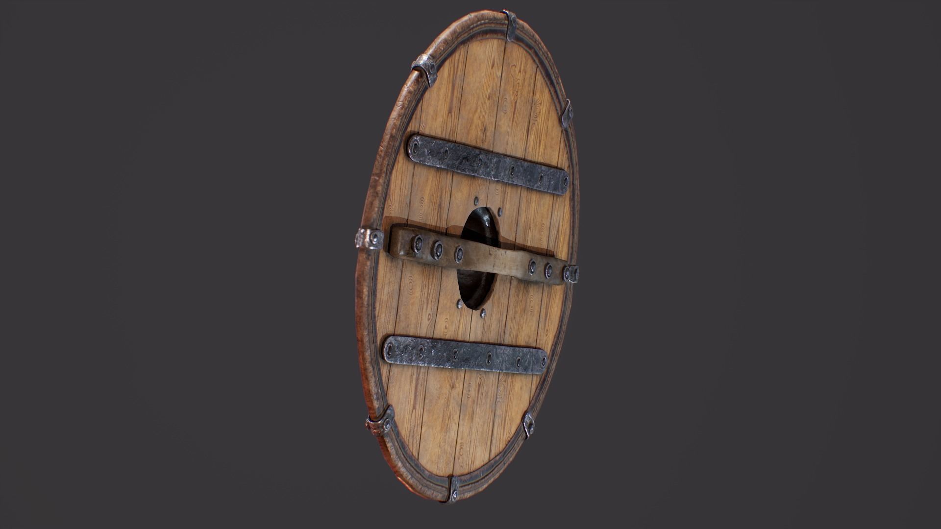 Viking Shield Low-poly 3D model_16