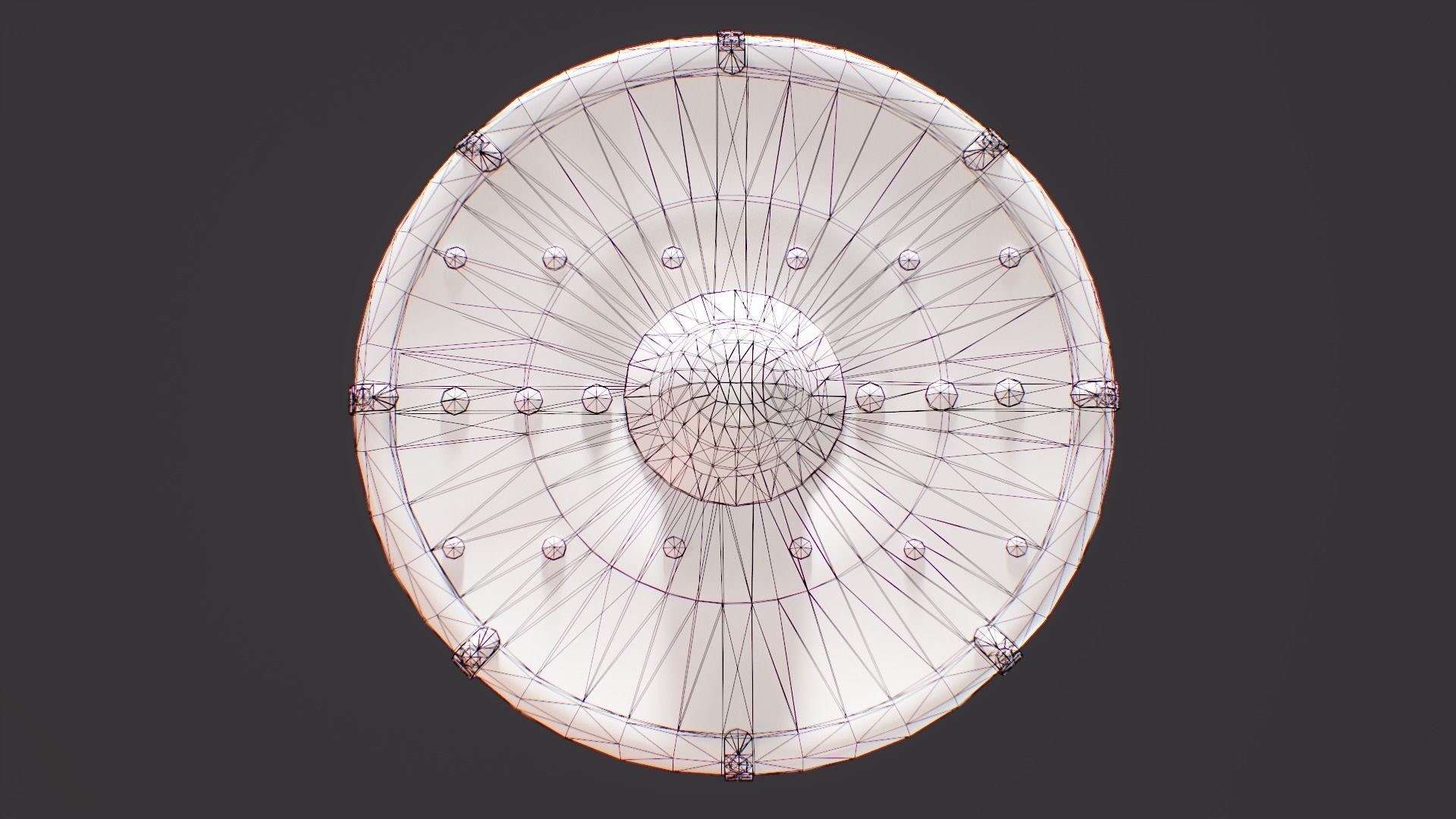 Viking Shield Low-poly 3D model_33