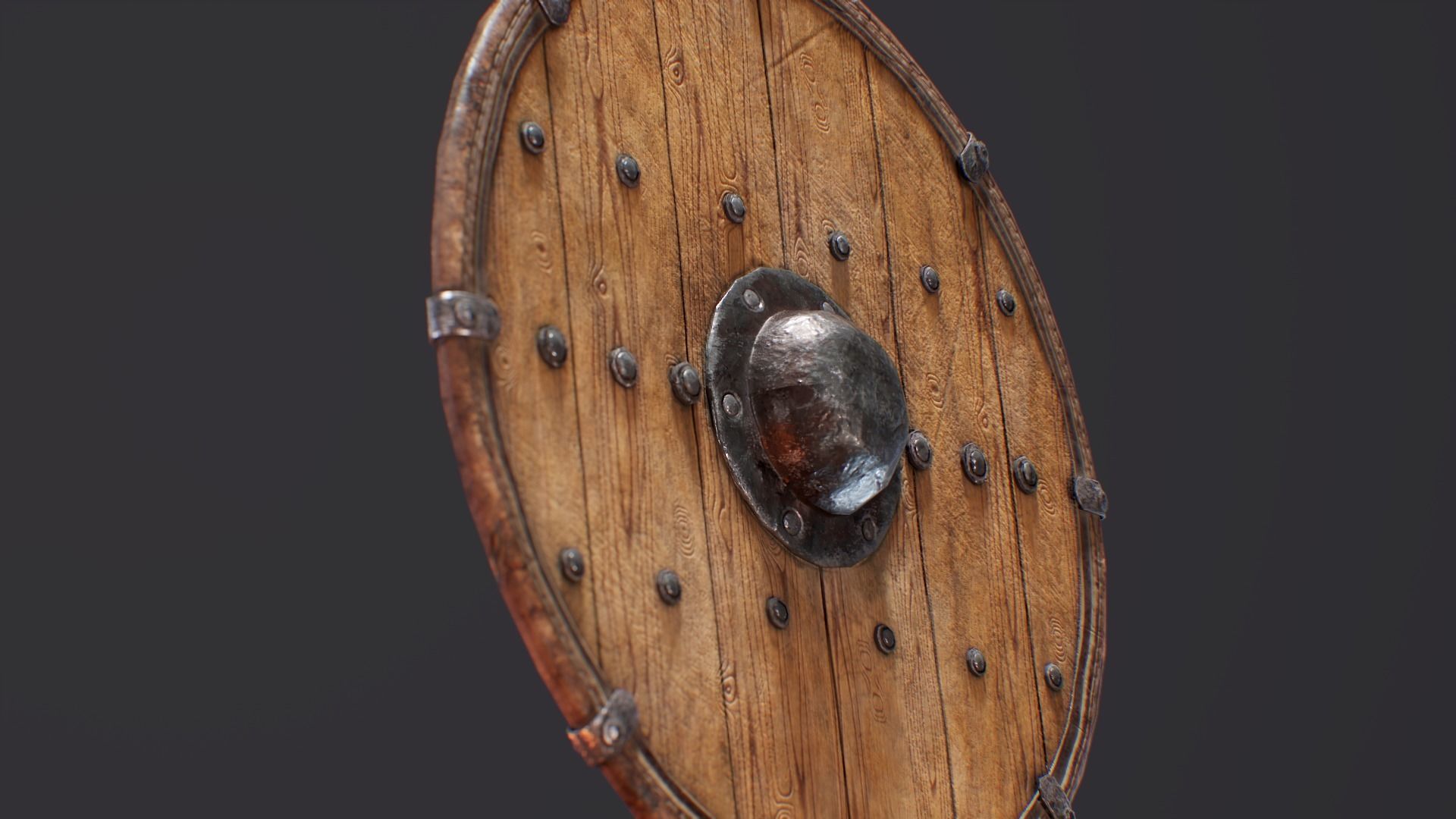 Viking Shield Low-poly 3D model_5