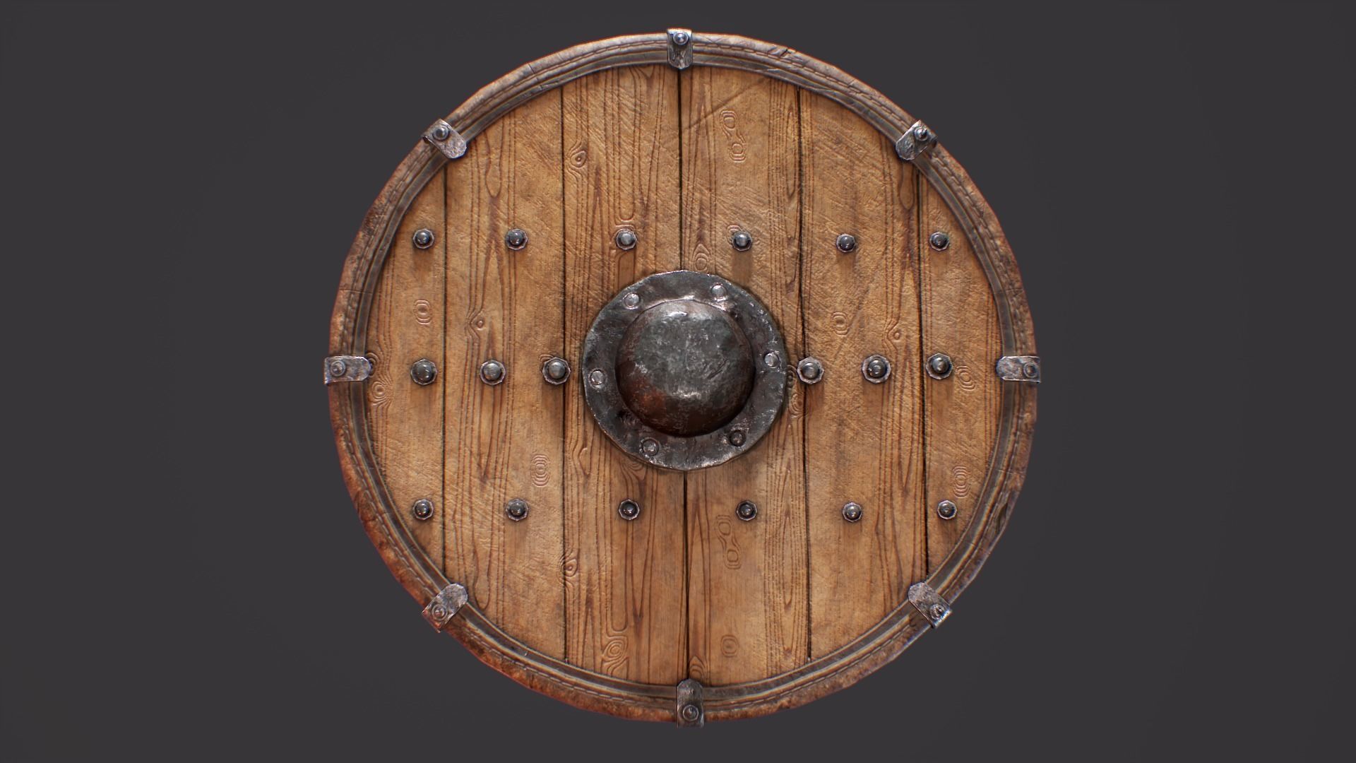 Viking Shield Low-poly 3D model_20
