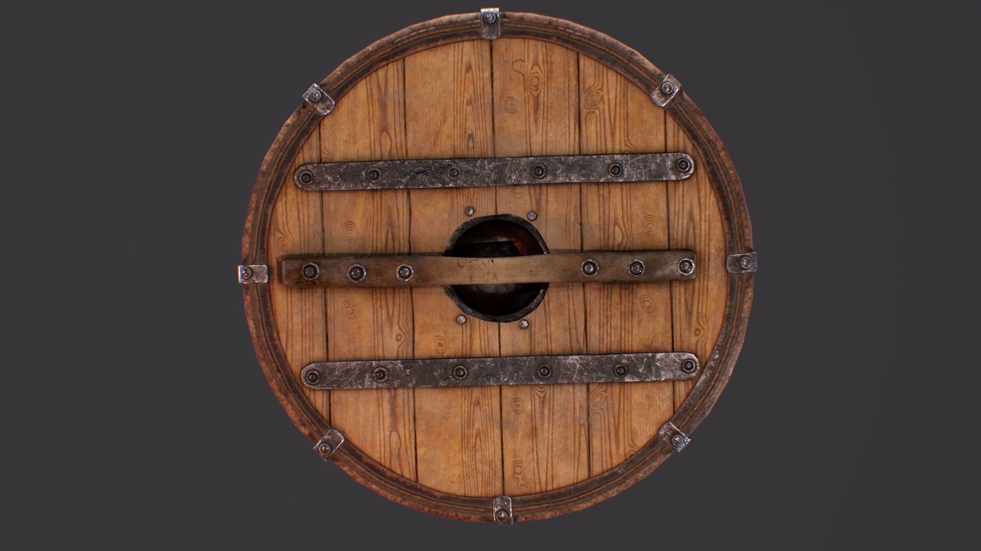 Viking Shield Low-poly 3D model_14