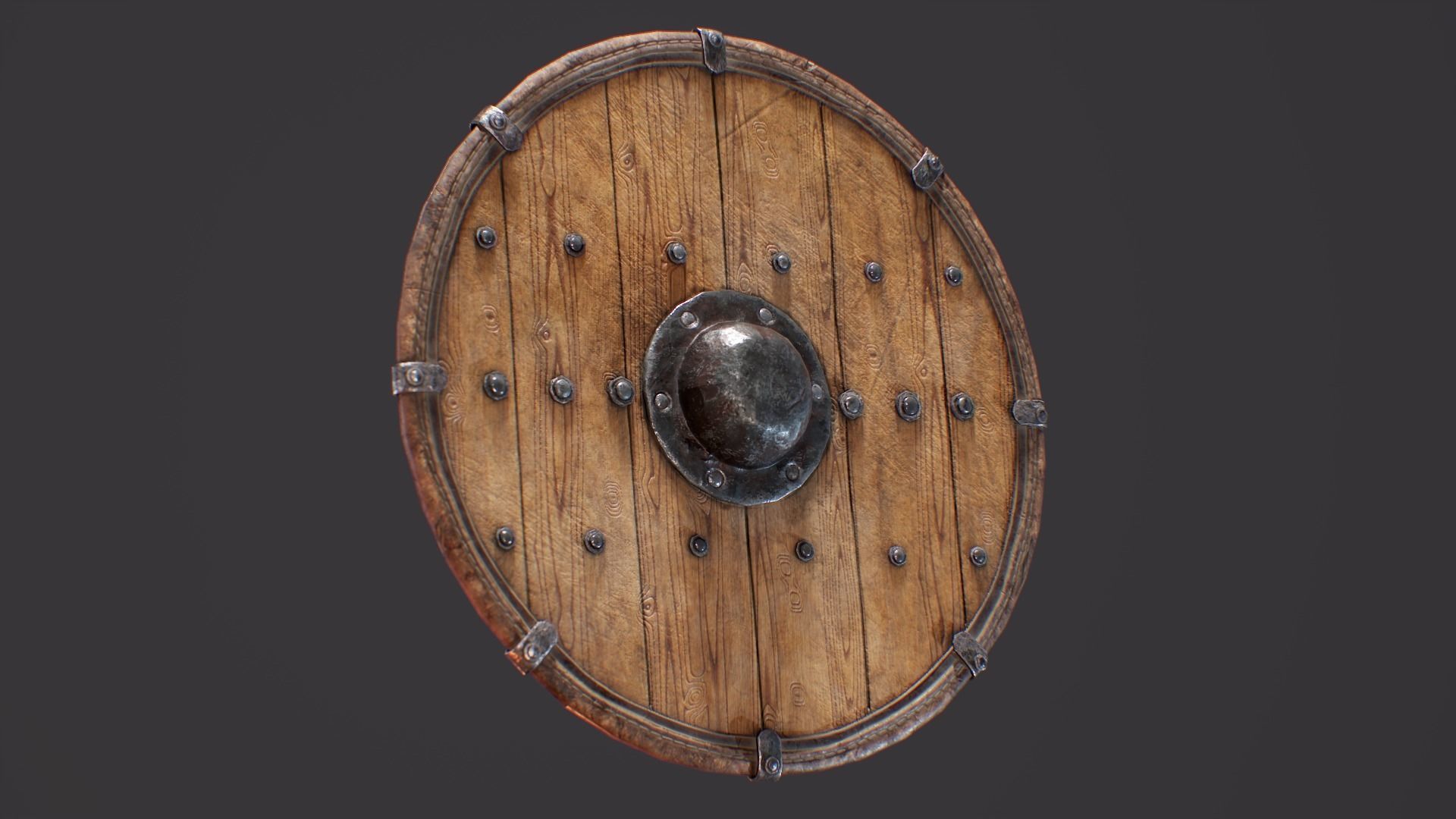 Viking Shield Low-poly 3D model_21