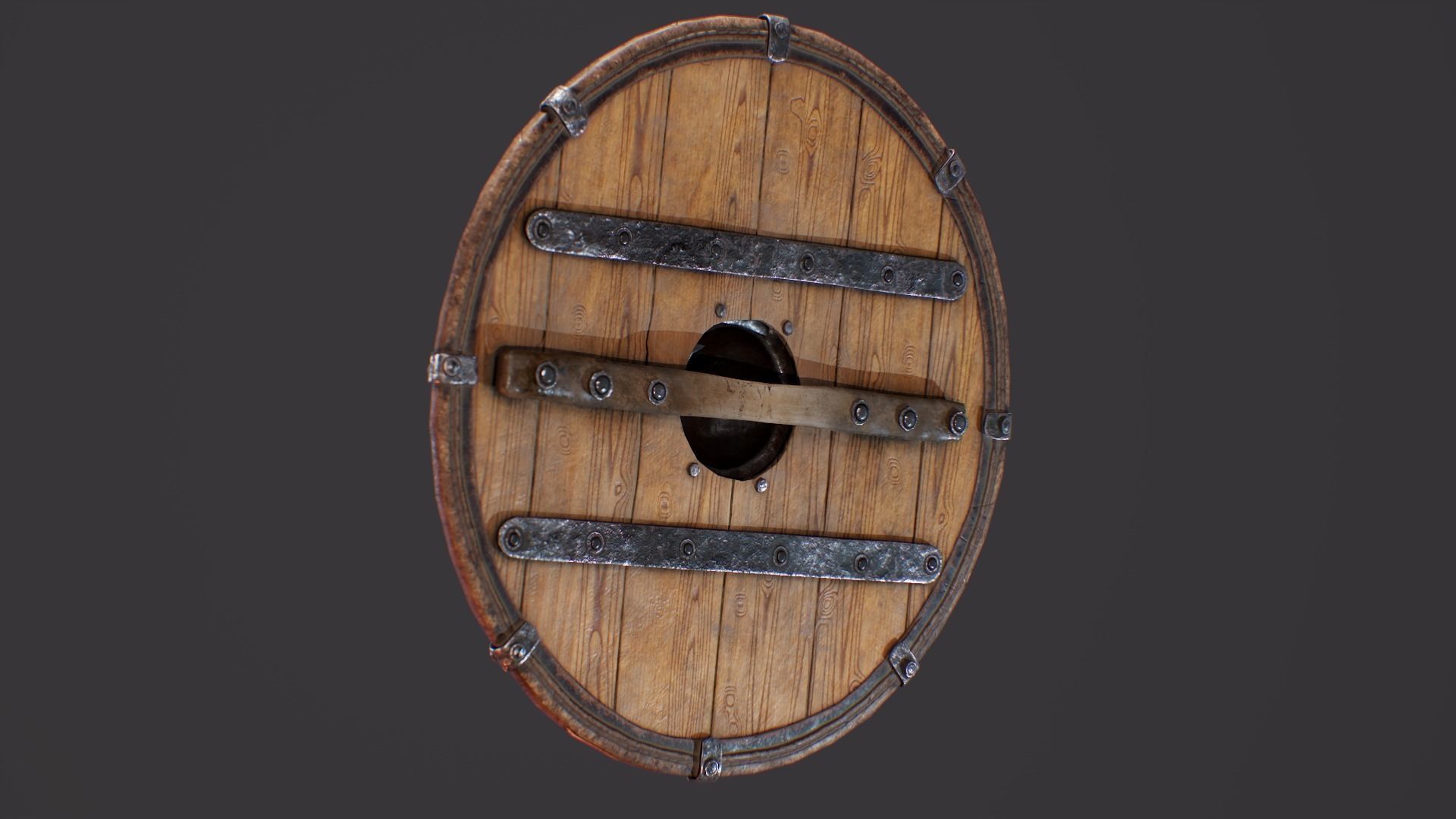 Viking Shield Low-poly 3D model_26