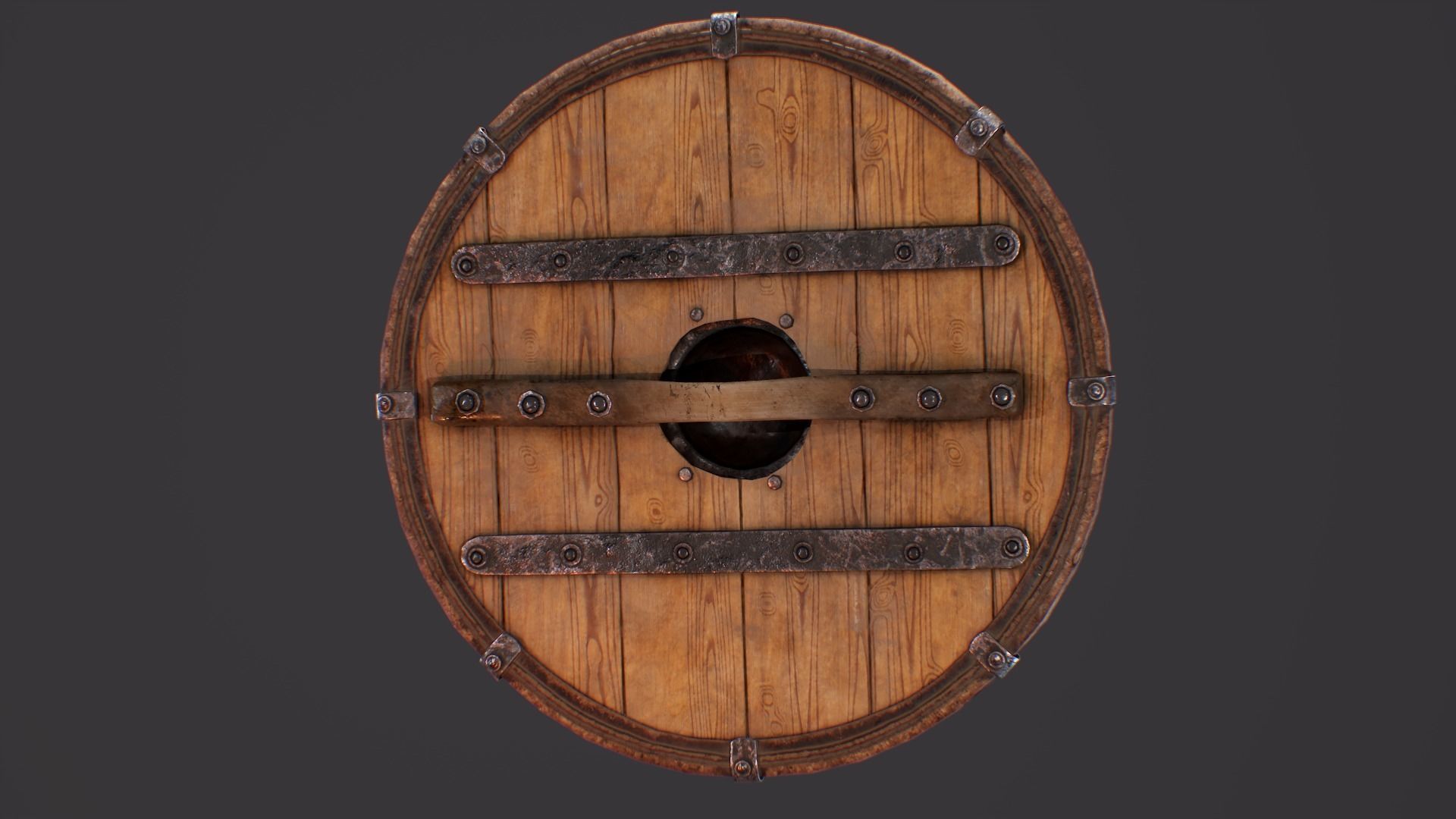 Viking Shield Low-poly 3D model_25