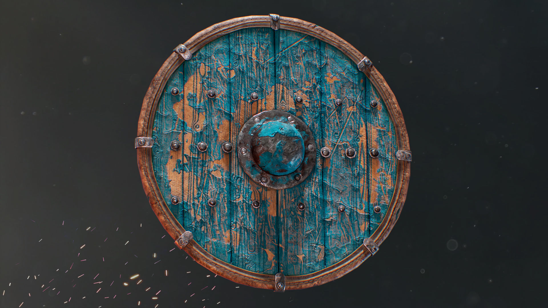 Viking Shield Low-poly 3D model_3