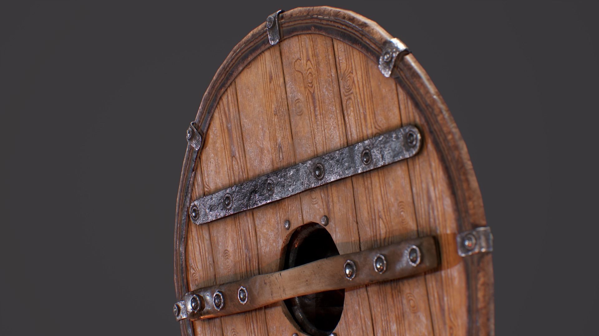 Viking Shield Low-poly 3D model_6