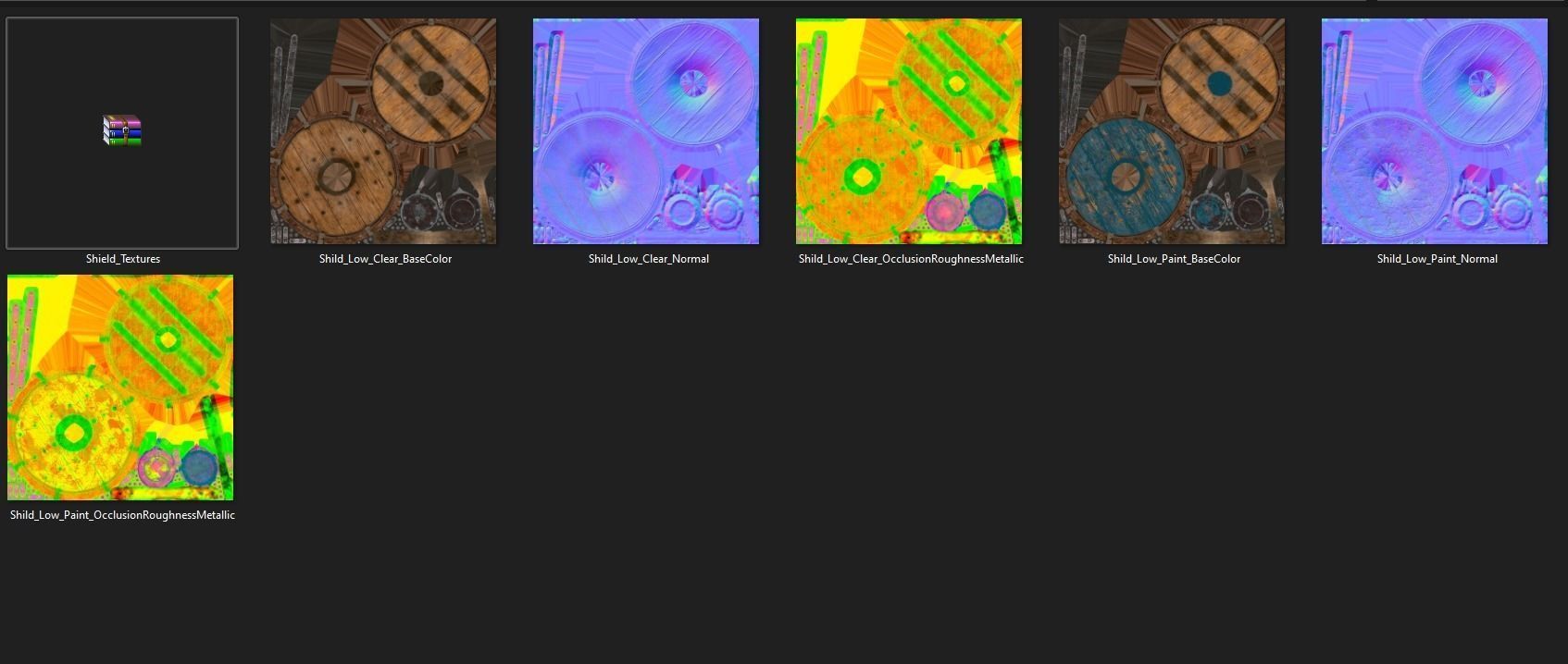 Viking Shield Low-poly 3D model_35