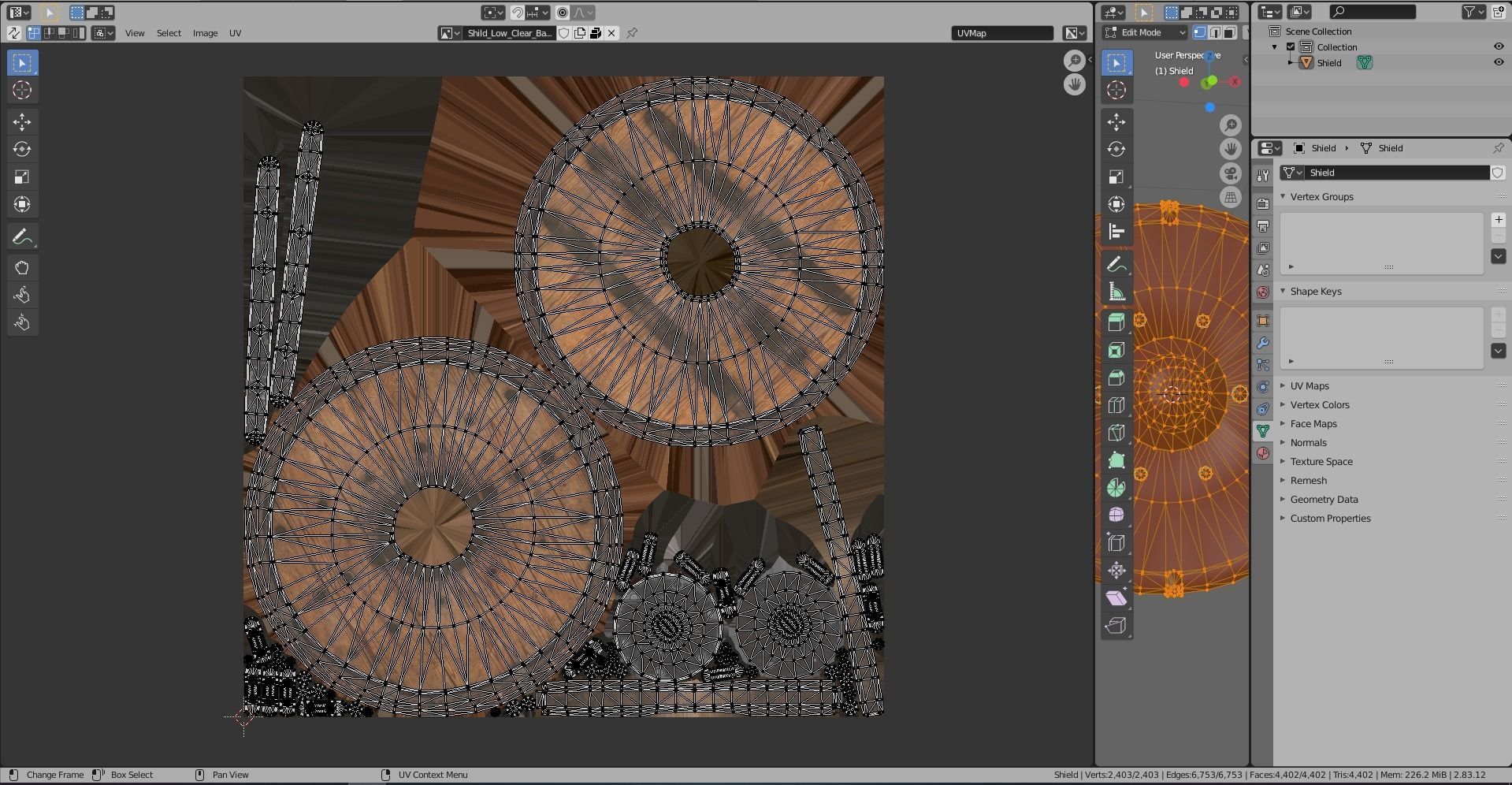 Viking Shield Low-poly 3D model_36
