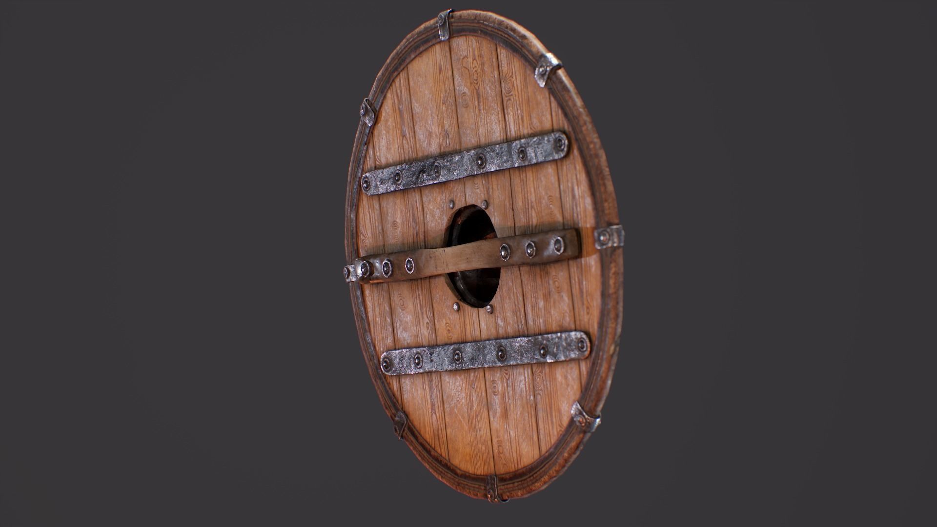 Viking Shield Low-poly 3D model_24