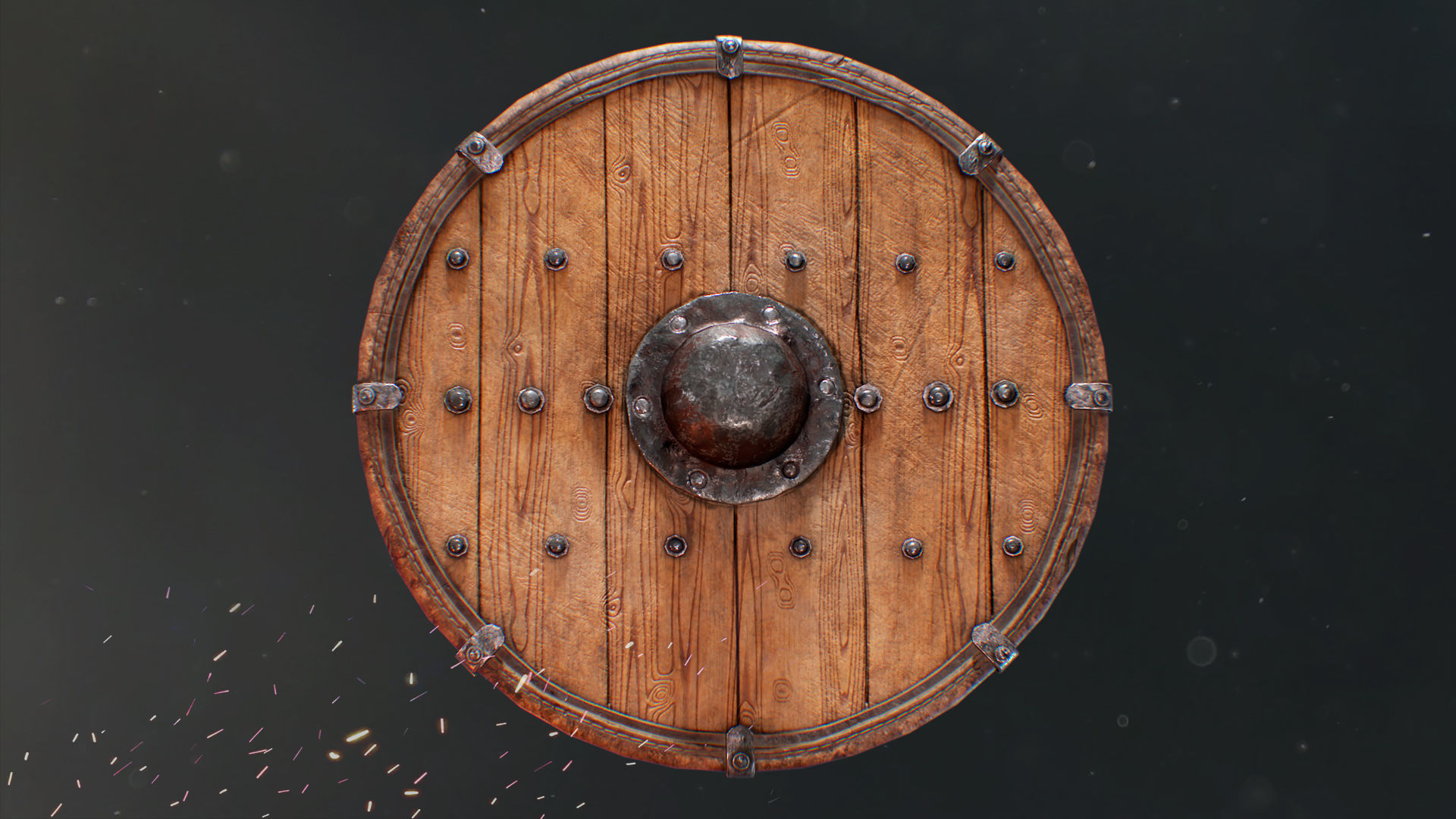 Viking Shield Low-poly 3D model_2