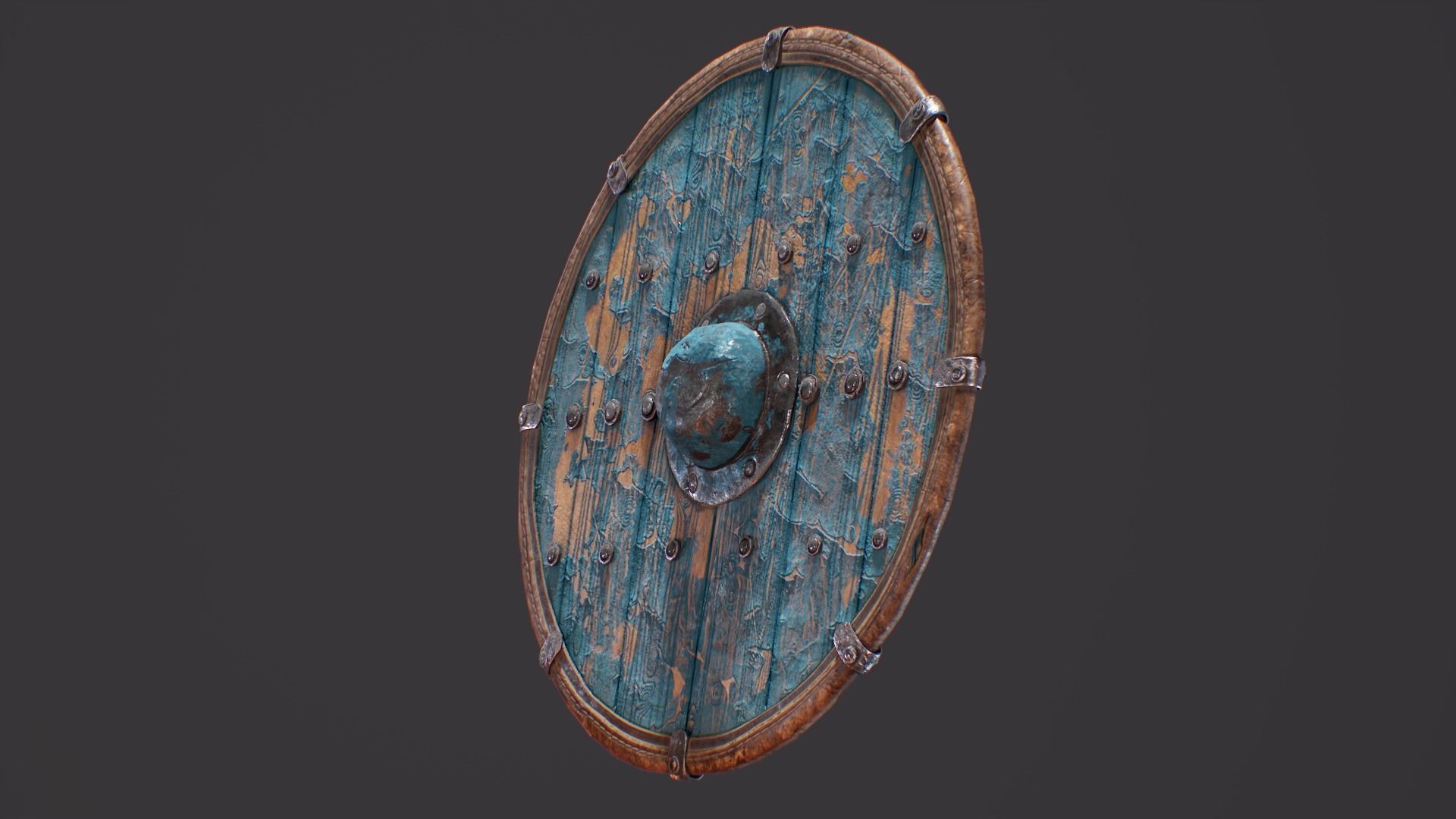 Viking Shield Low-poly 3D model_18
