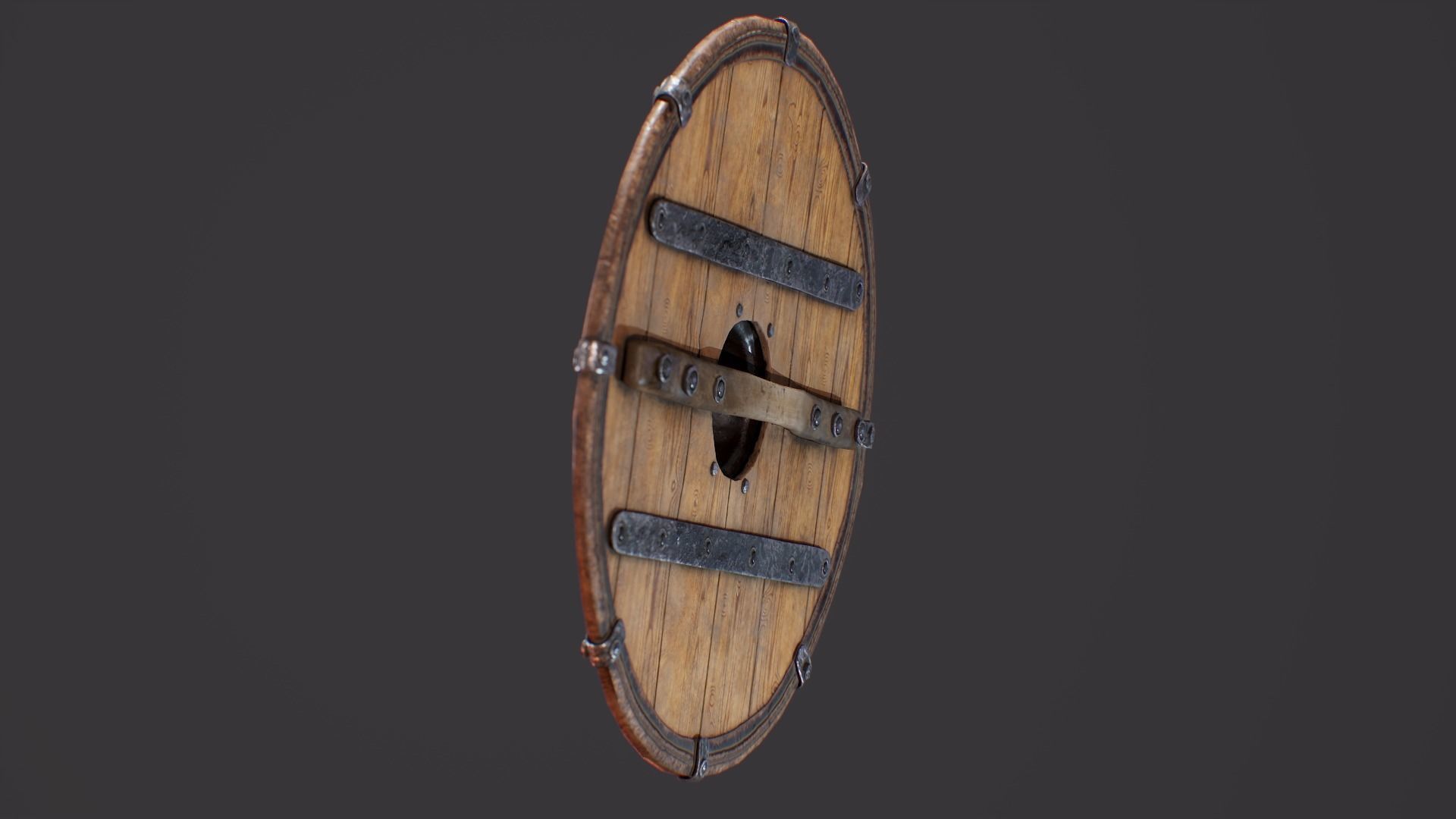 Viking Shield Low-poly 3D model_27