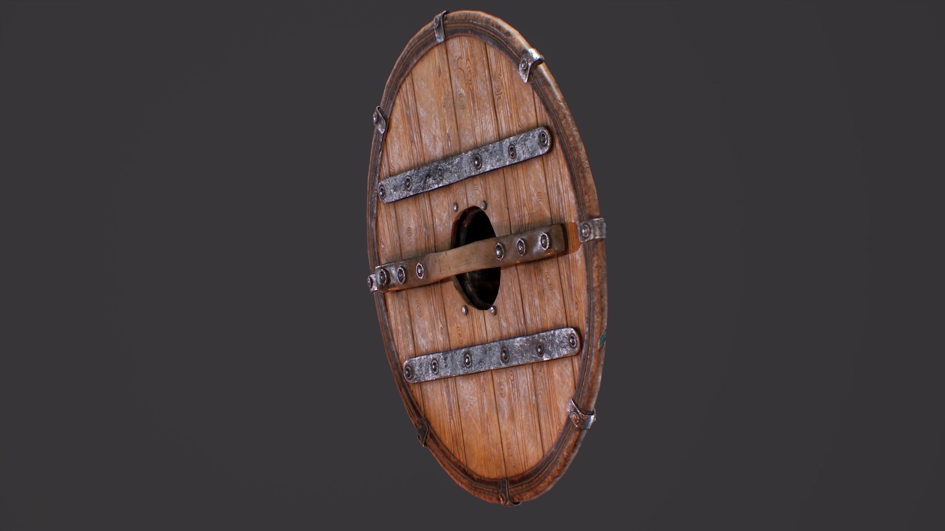 Viking Shield Low-poly 3D model_12