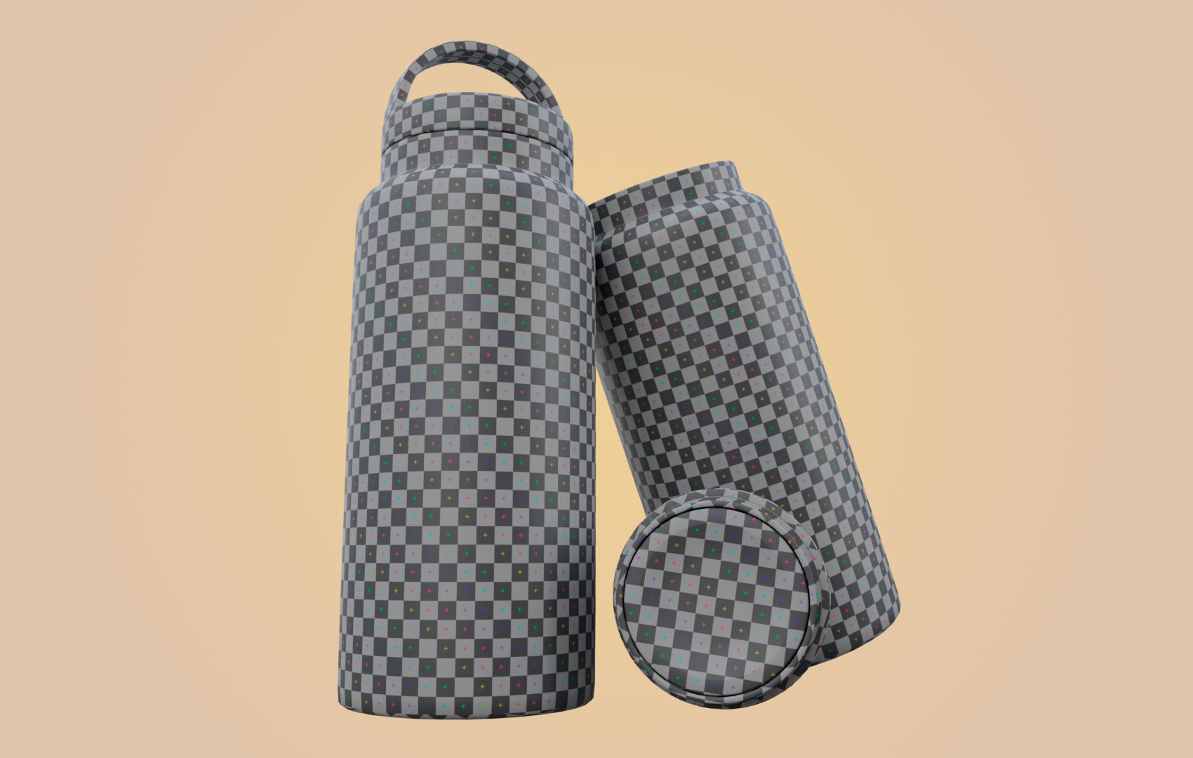 RND Water Bottle Low-poly 3D model_20