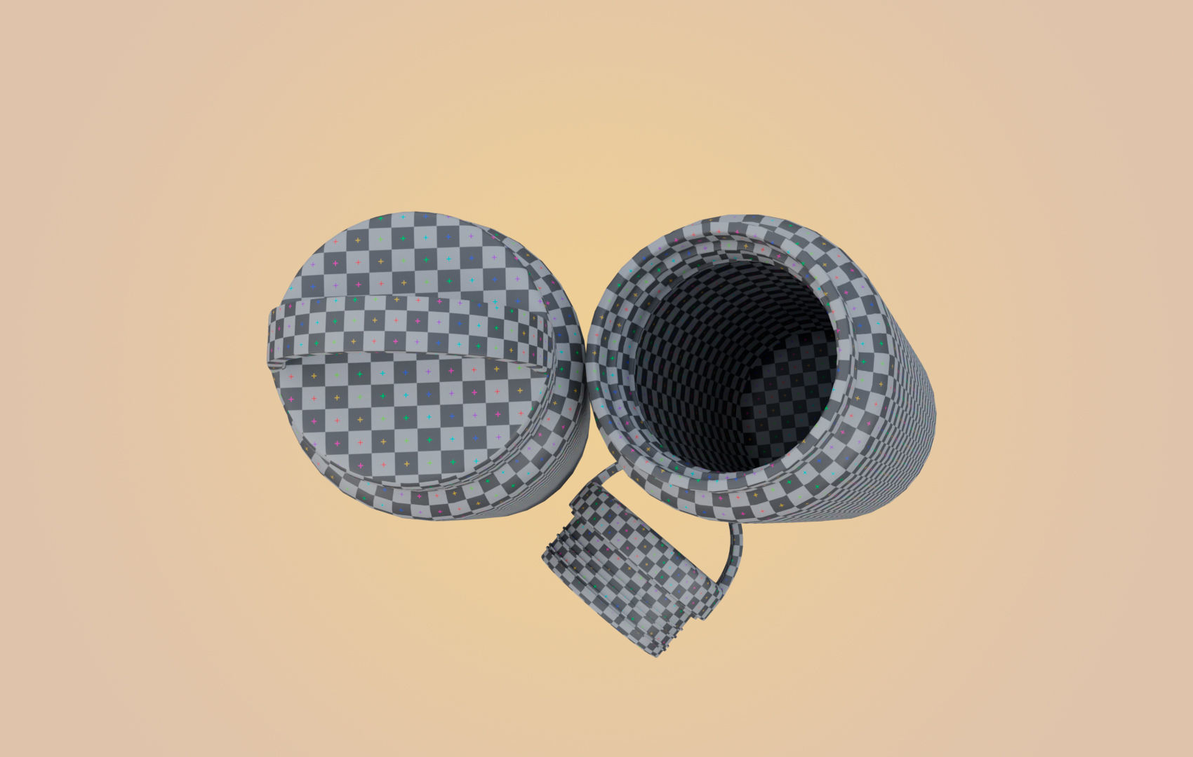 RND Water Bottle Low-poly 3D model_35