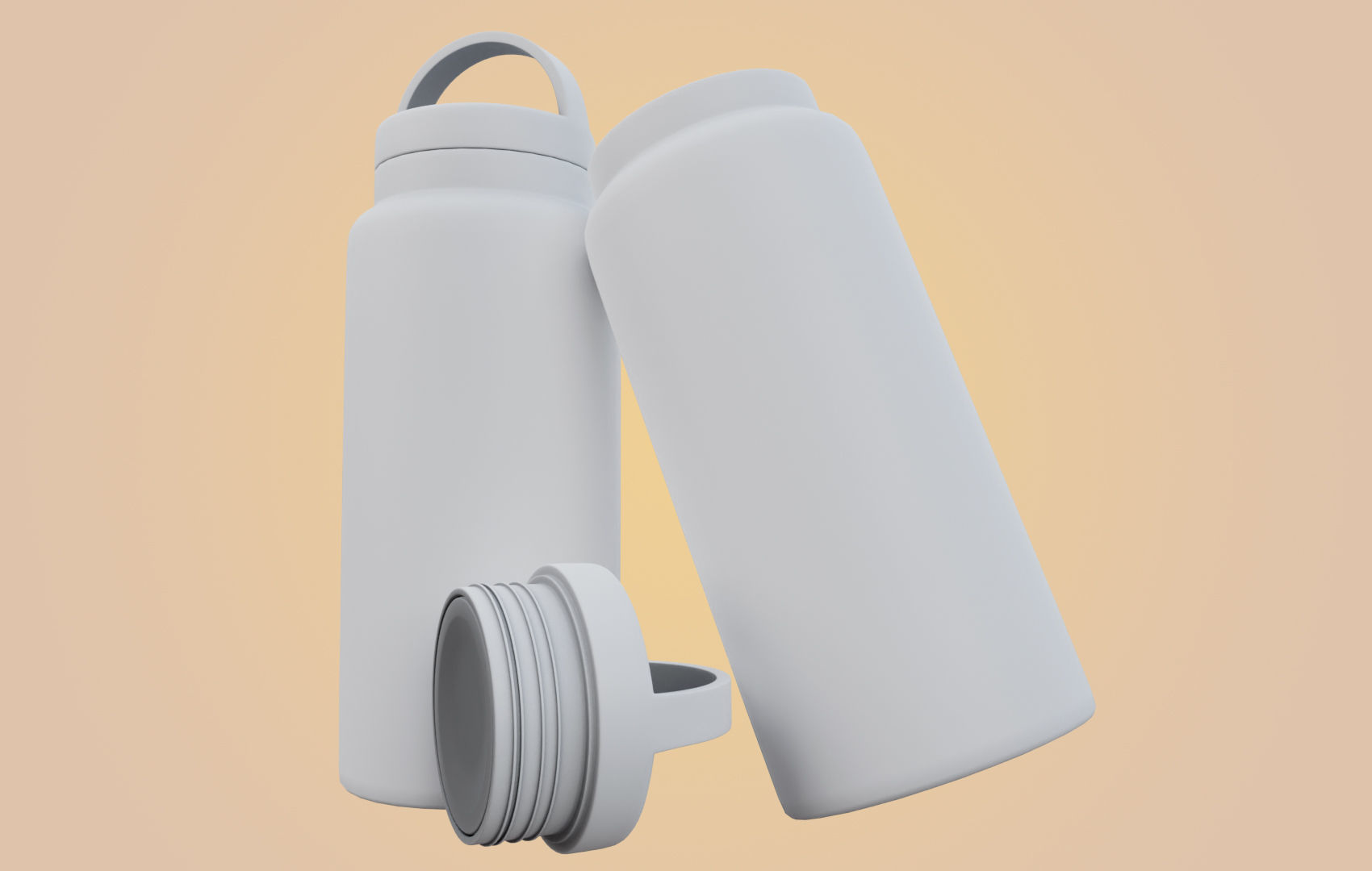 RND Water Bottle Low-poly 3D model_24