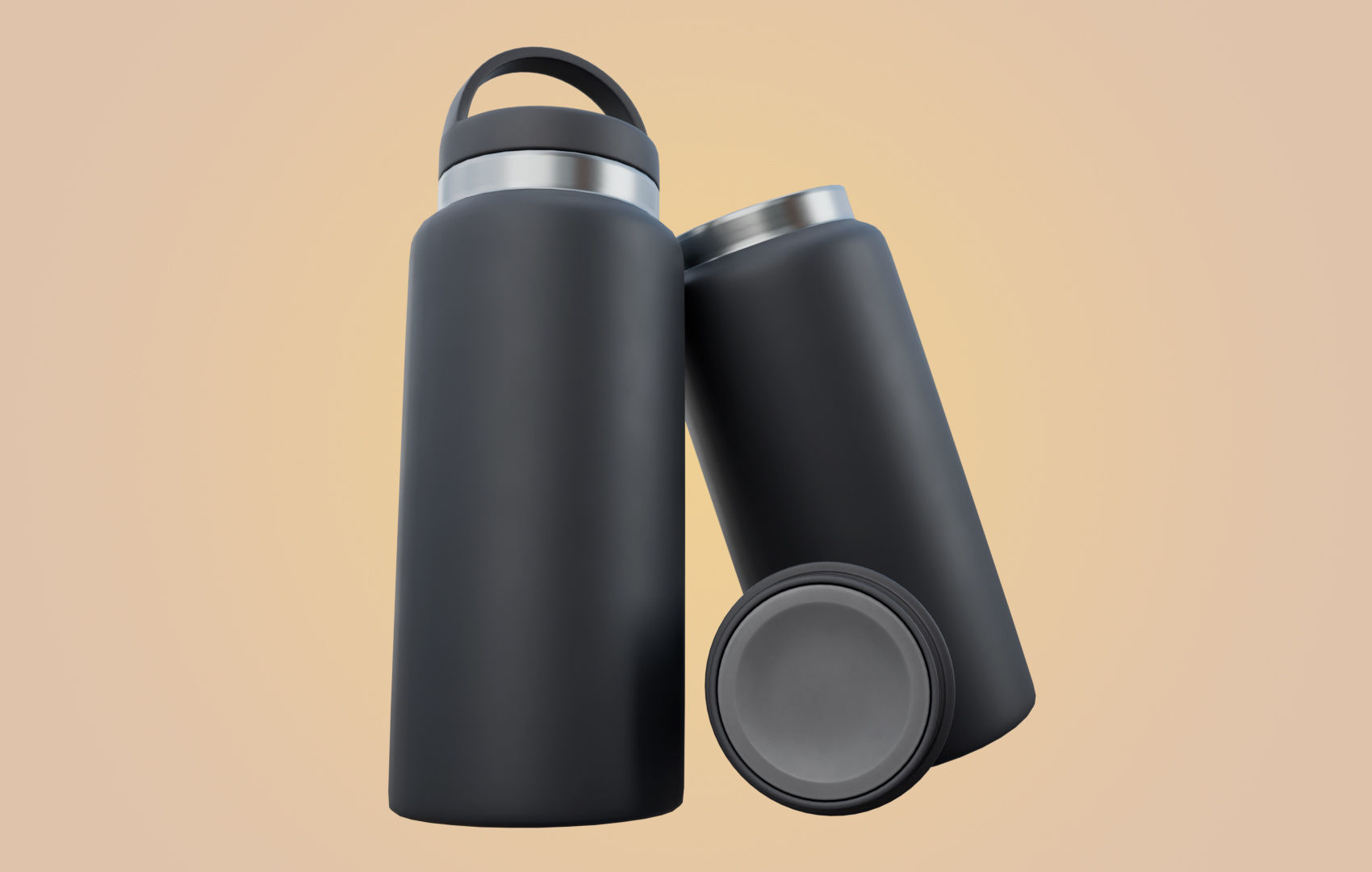 RND Water Bottle Low-poly 3D model_1