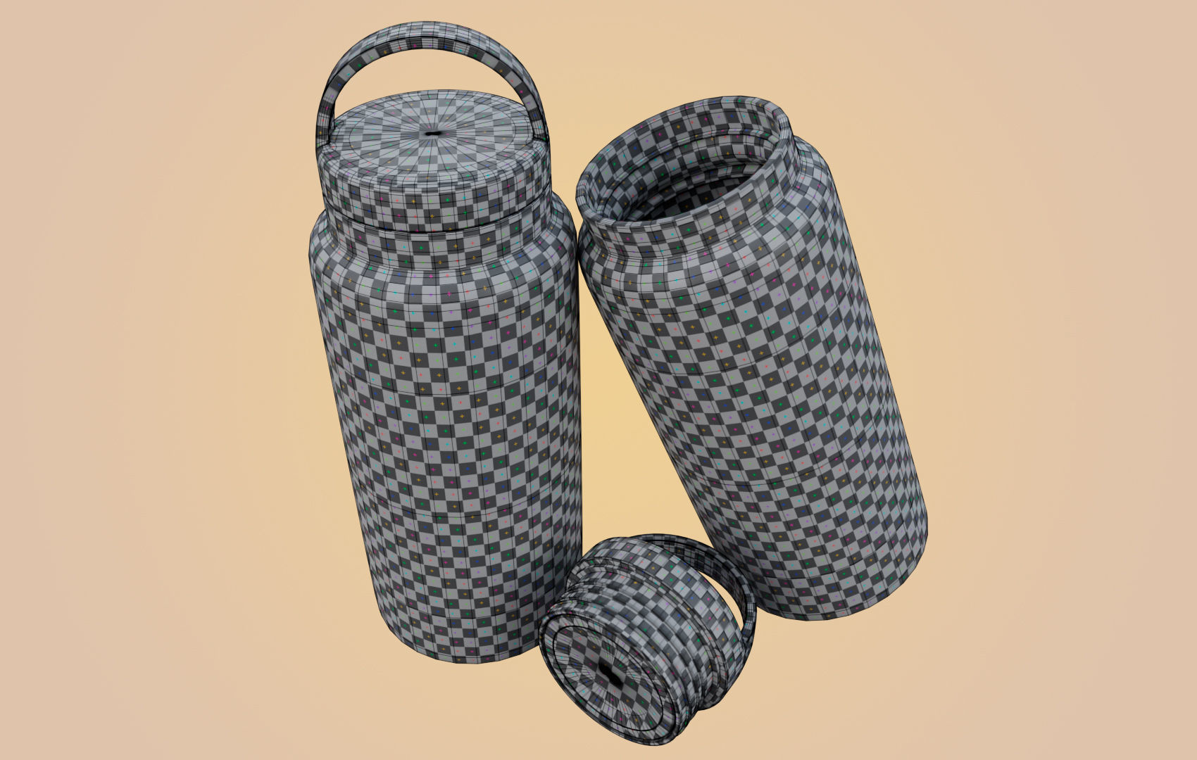 RND Water Bottle Low-poly 3D model_32