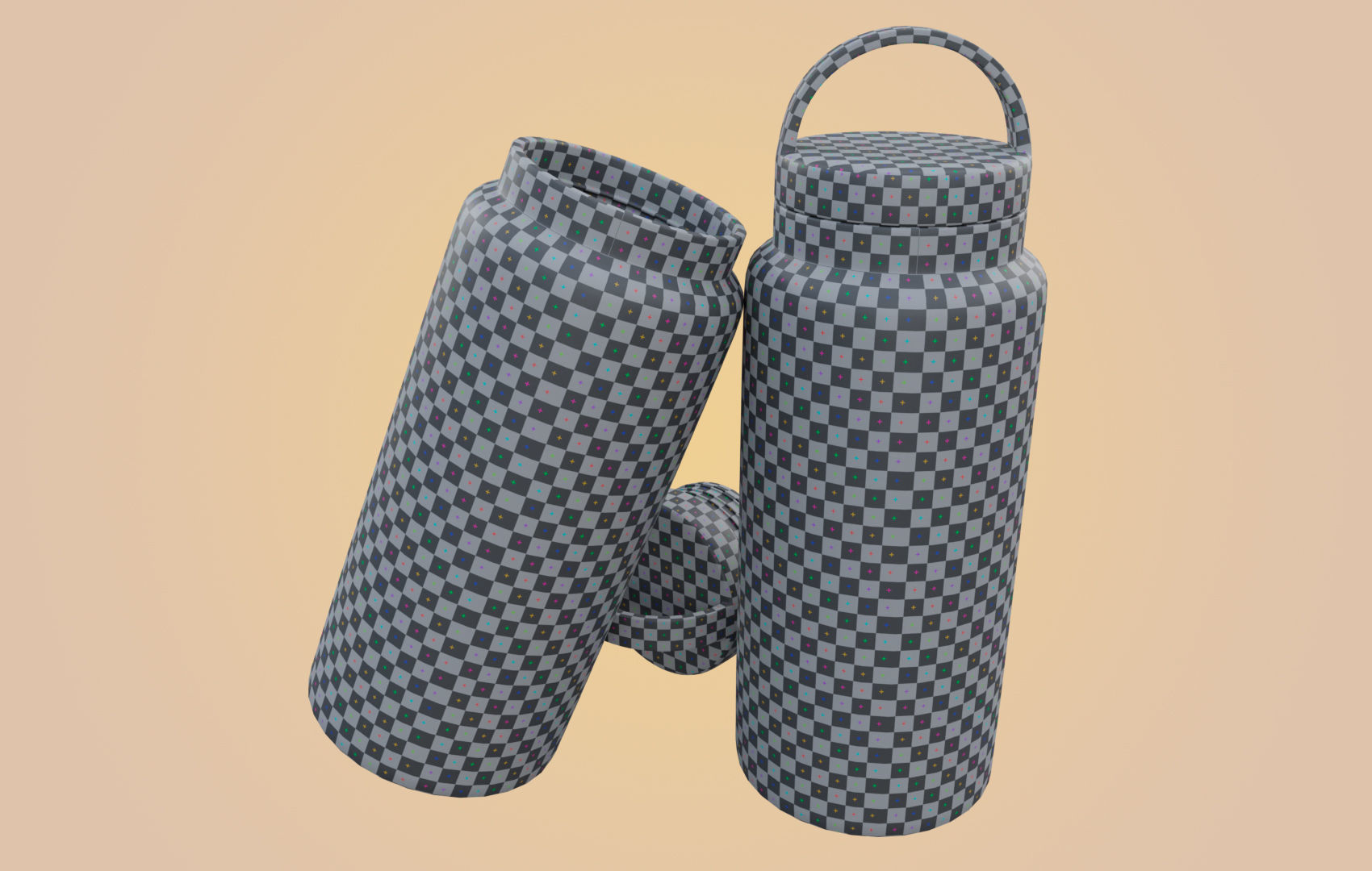 RND Water Bottle Low-poly 3D model_26