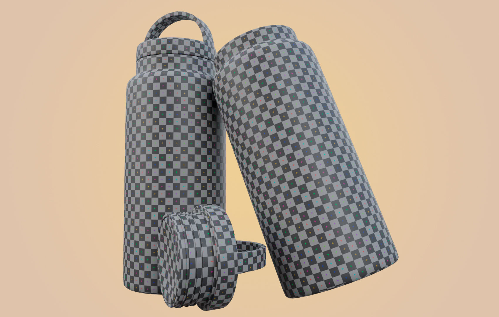 RND Water Bottle Low-poly 3D model_16