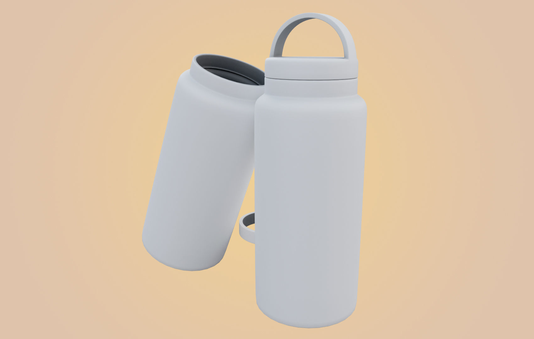 RND Water Bottle Low-poly 3D model_18