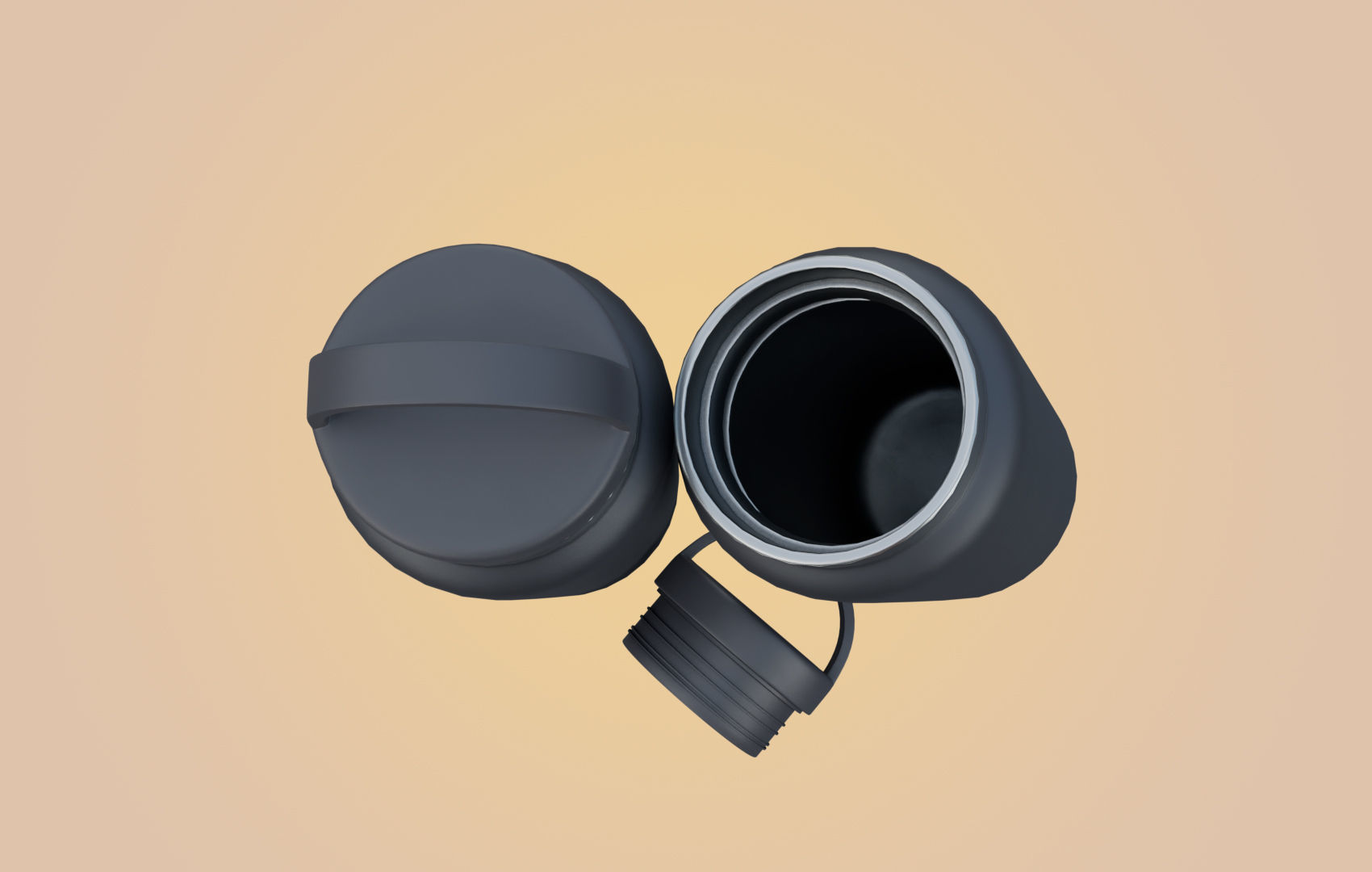 RND Water Bottle Low-poly 3D model_17