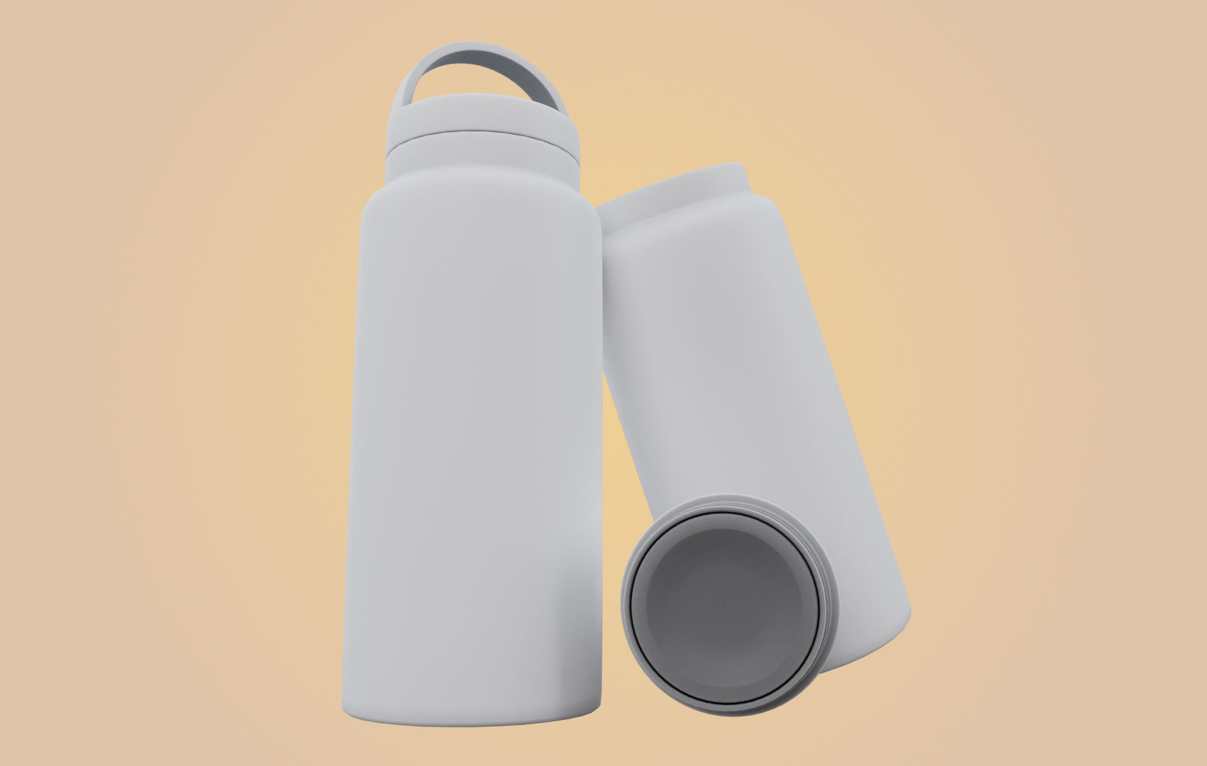 RND Water Bottle Low-poly 3D model_21