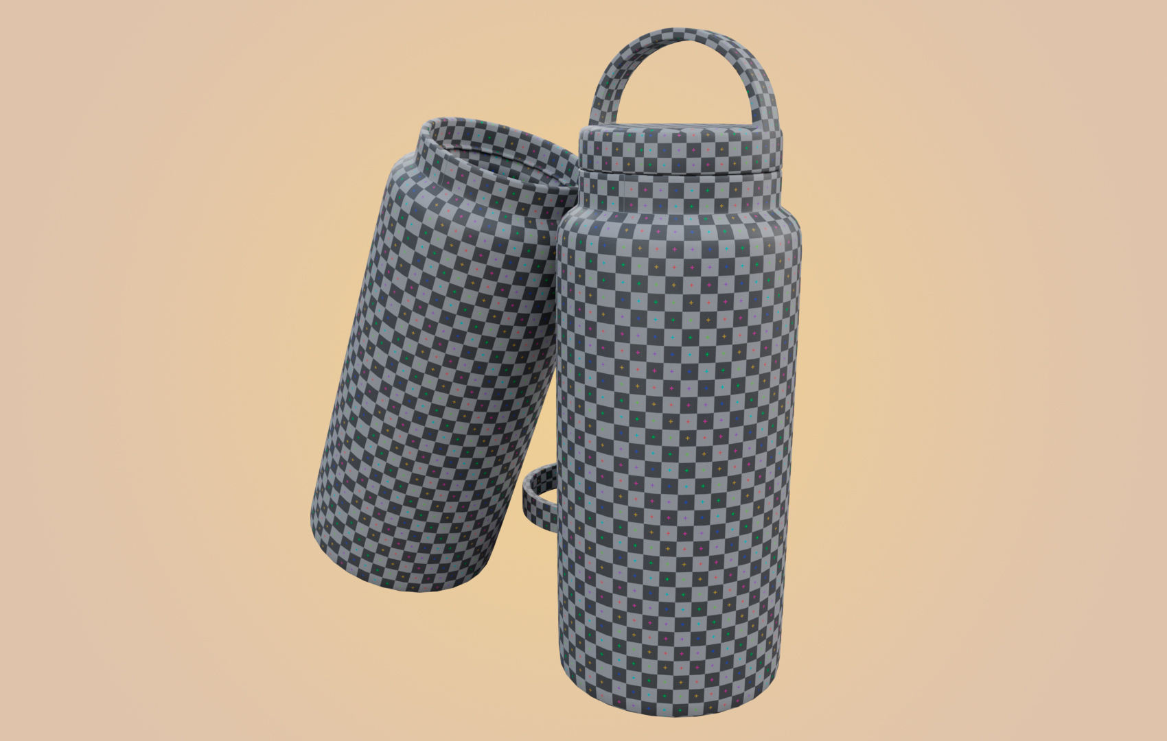 RND Water Bottle Low-poly 3D model_29