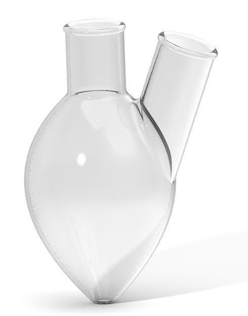 Two Neck Pear Shaped Flask 250ML 3D print model_1