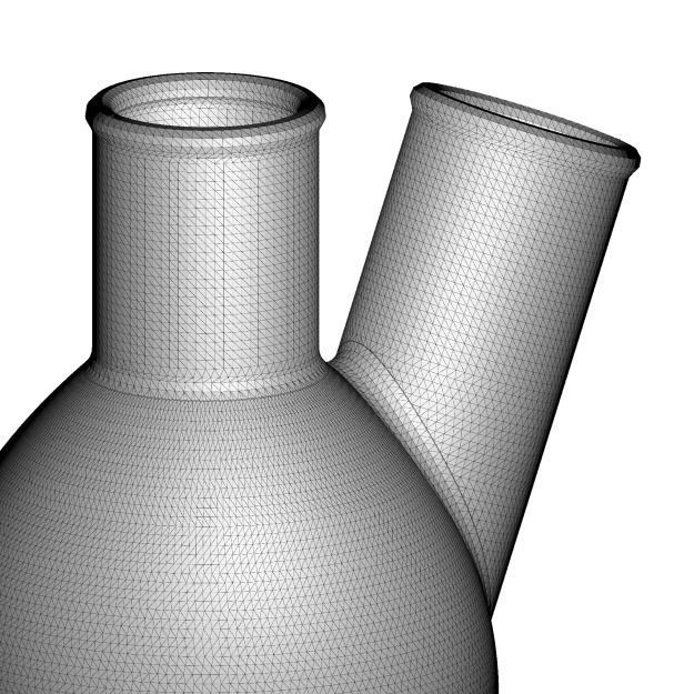 Two Neck Pear Shaped Flask 250ML 3D print model_3