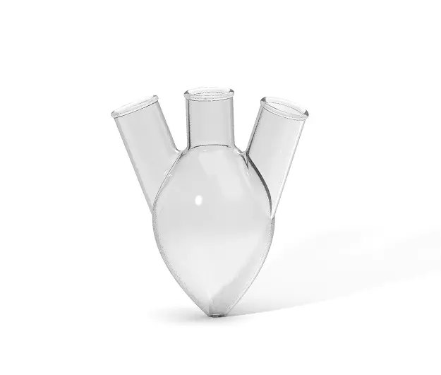 Three Neck Pear Shaped Flask 250ML 3D print model_0