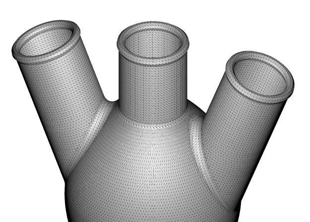 Three Neck Pear Shaped Flask 250ML 3D print model_3