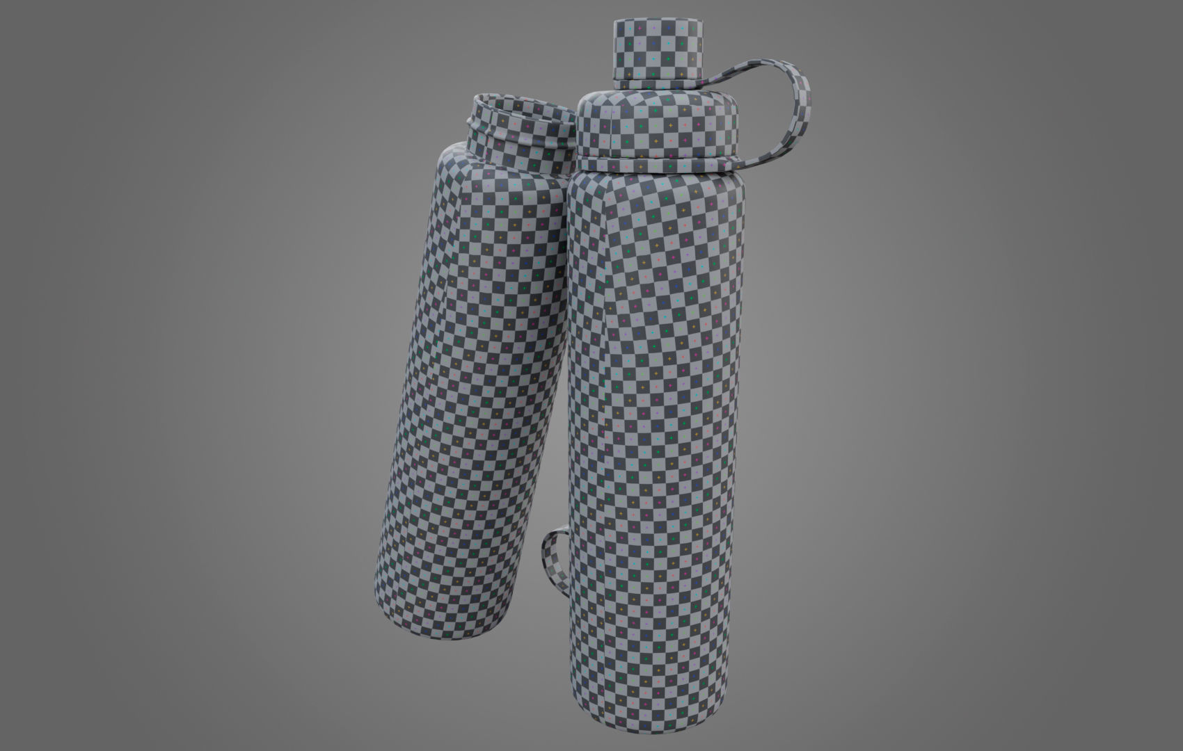 Orange Water Bottle Low-poly 3D model_20