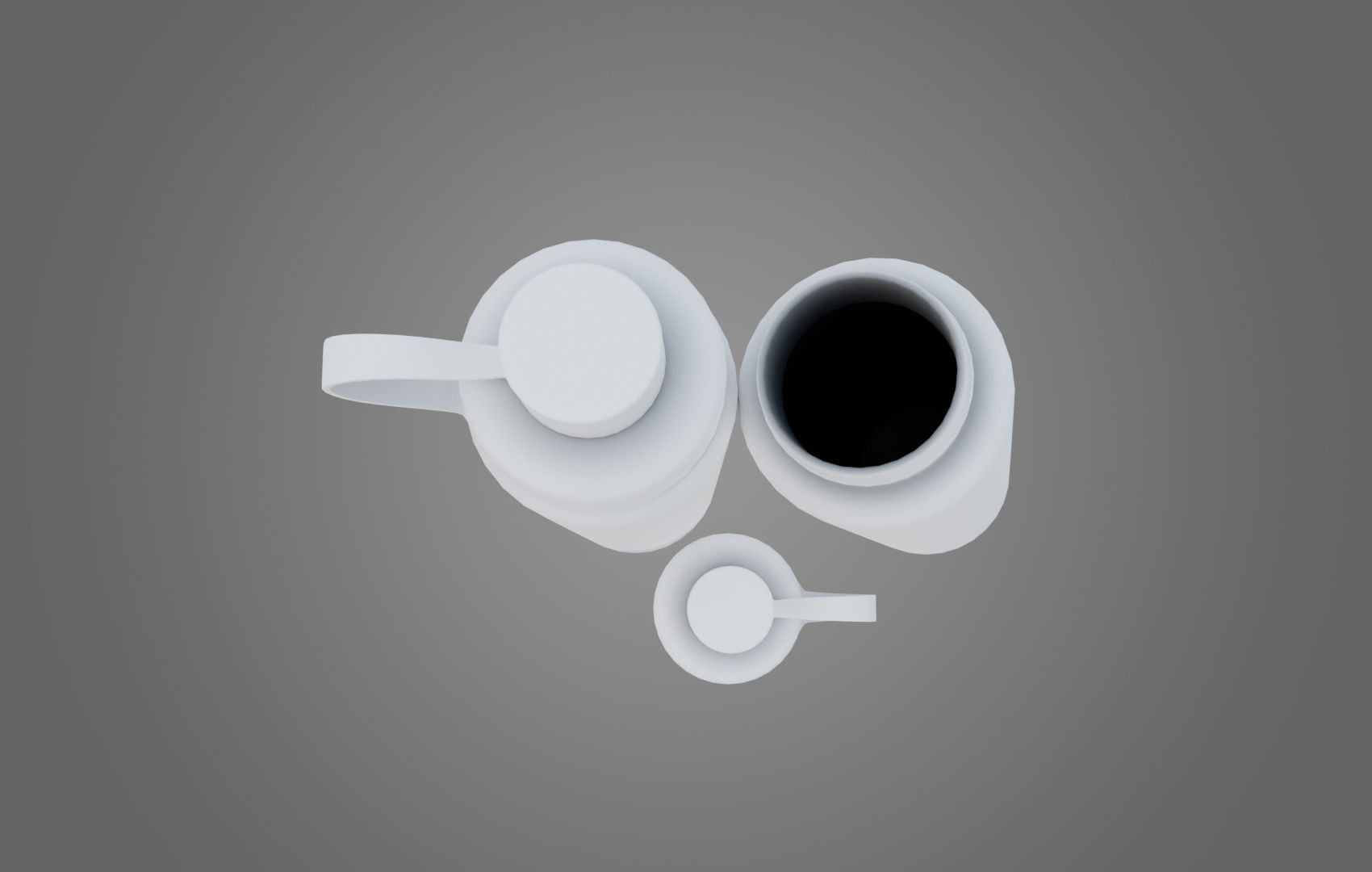 Orange Water Bottle Low-poly 3D model_34