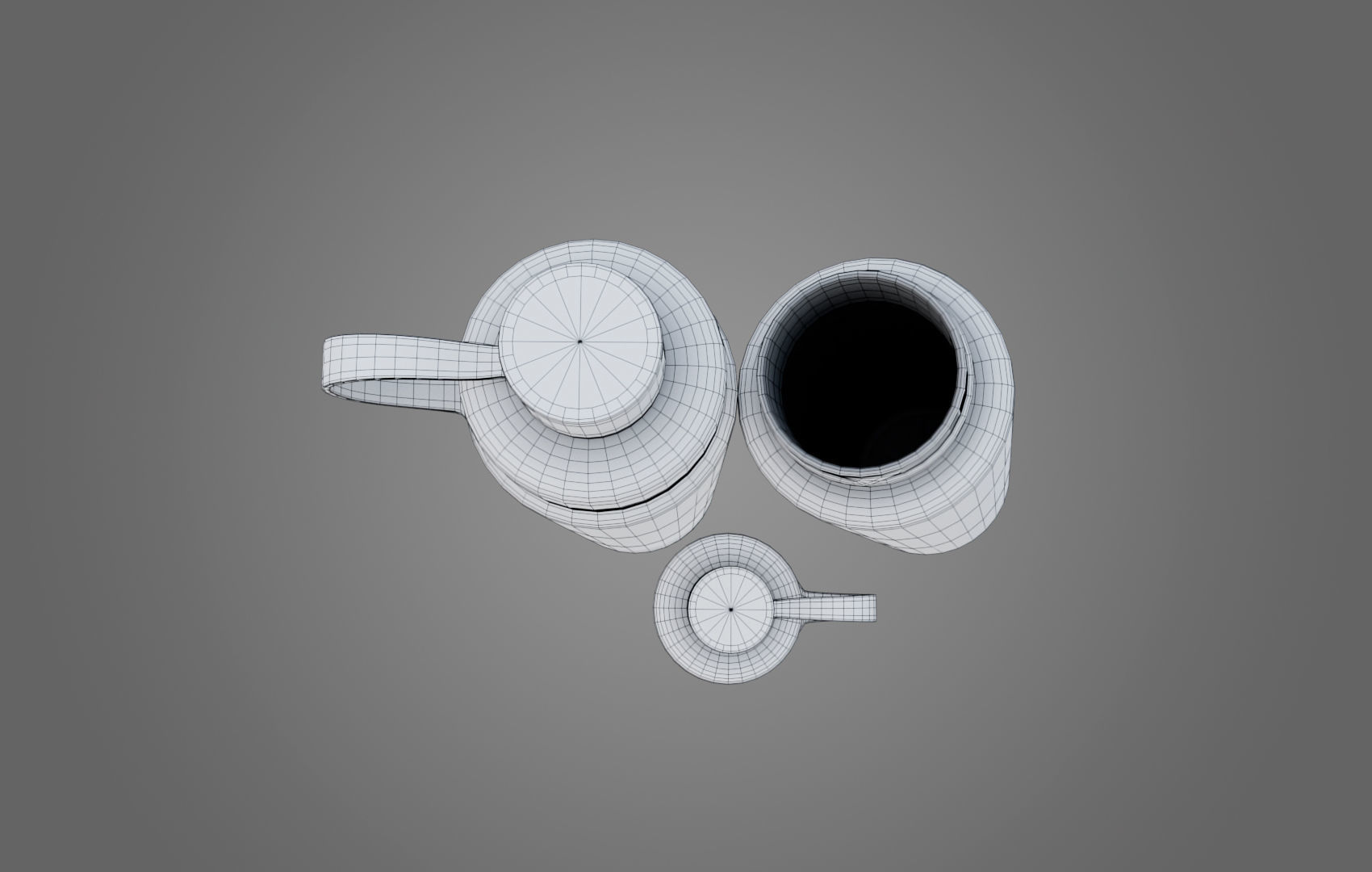 Orange Water Bottle Low-poly 3D model_32