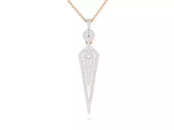 Women pendant 3dm stl render detail