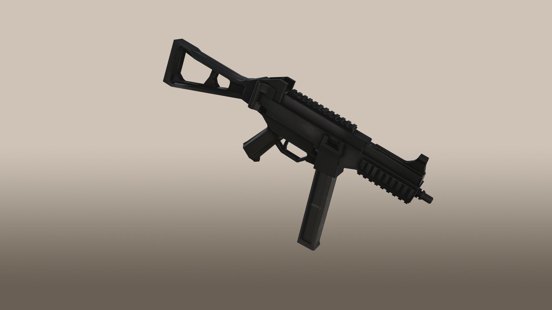 Universal Sub-Machine Gun Low-poly 3D model_4