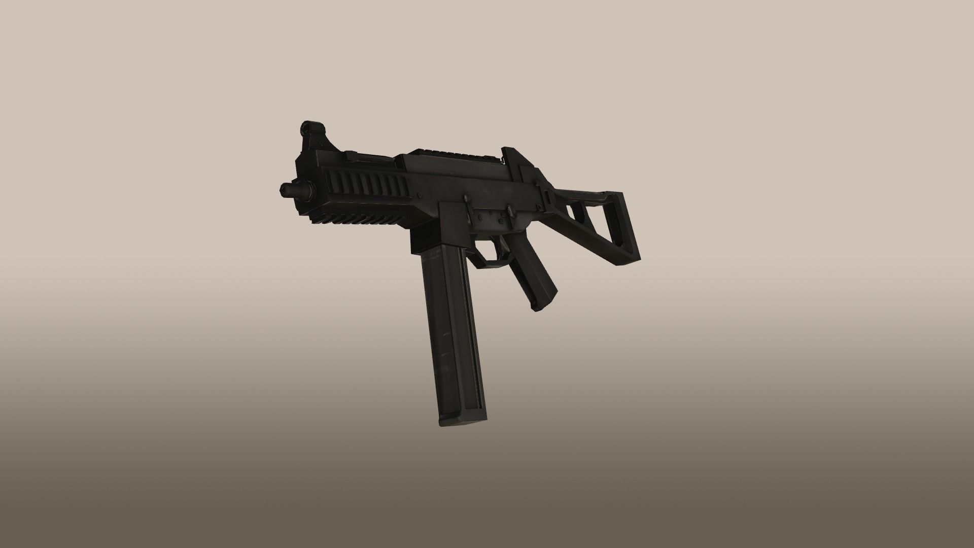 Universal Sub-Machine Gun Low-poly 3D model_5
