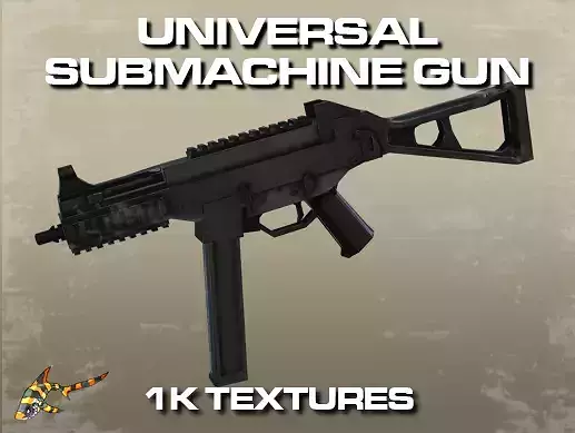 Universal Sub-Machine Gun Low-poly 3D model
