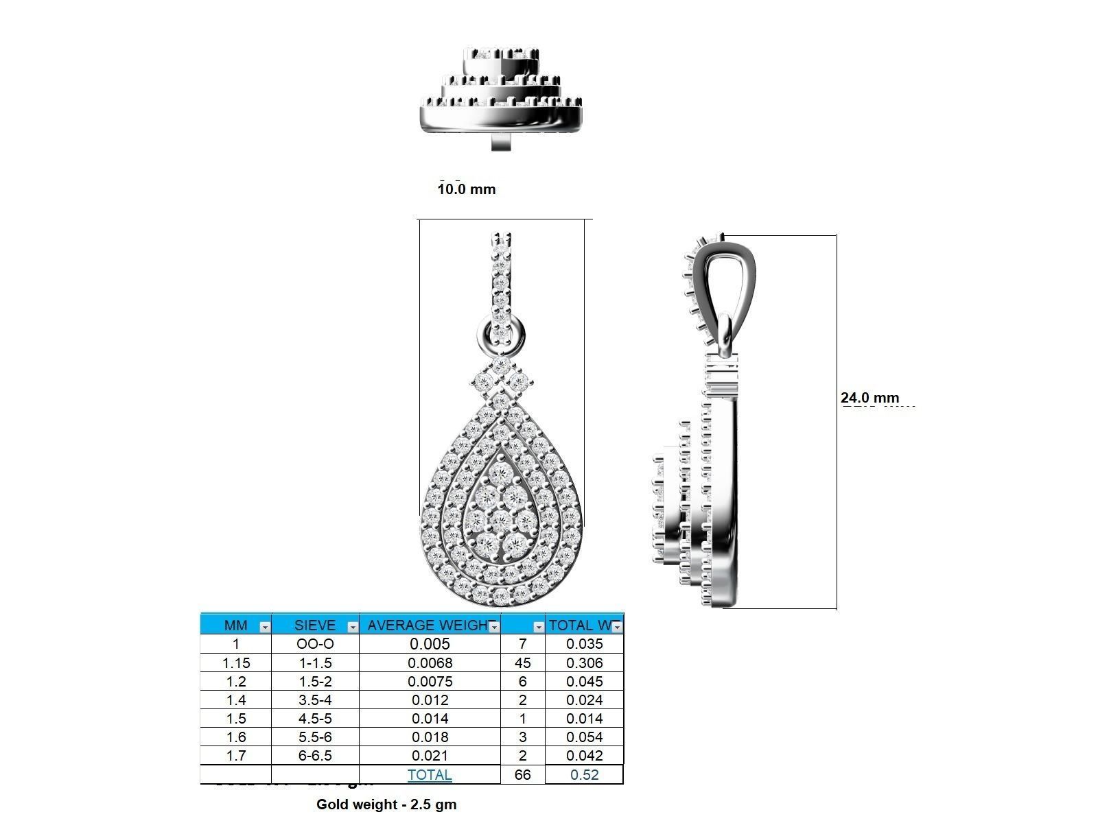 Women pendant 3dm stl render detail 3D print model_18