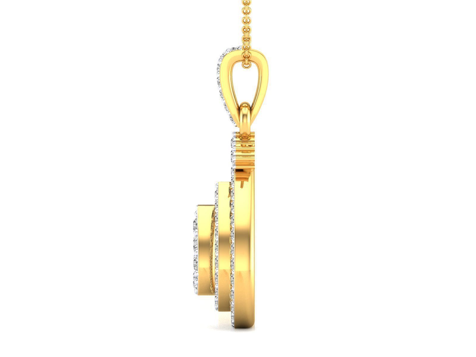 Women pendant 3dm stl render detail 3D print model_16