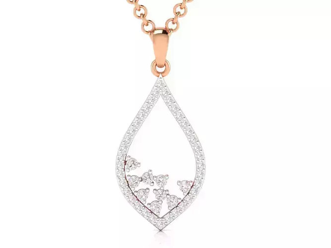 Women pendant 3dm stl render detail