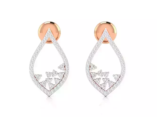 Women Earrings 3dm stl render detail 